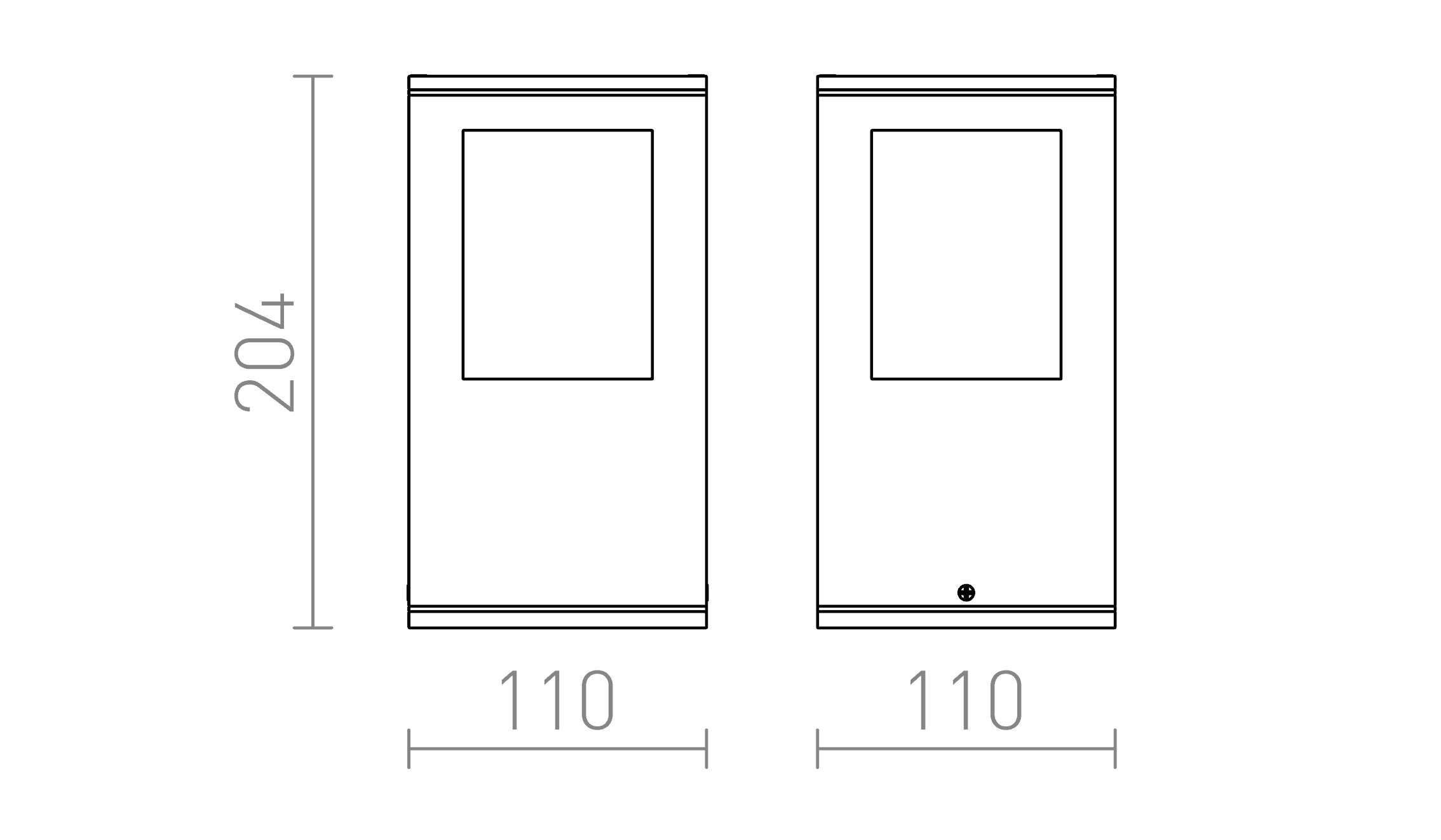 PONDER 20 murale ou borne lampe - Product sketch