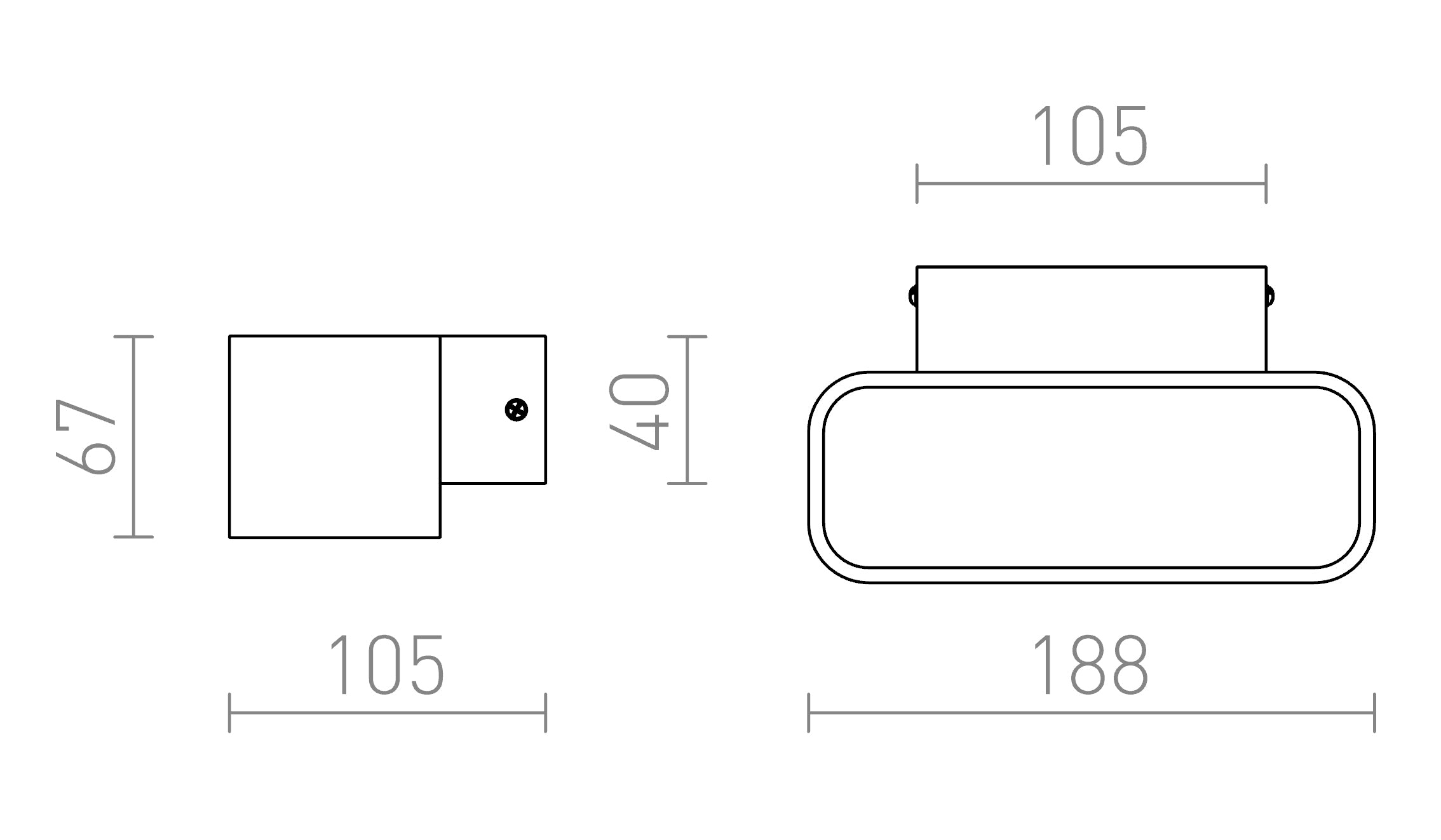 REEM seinä lamppu - Product sketch