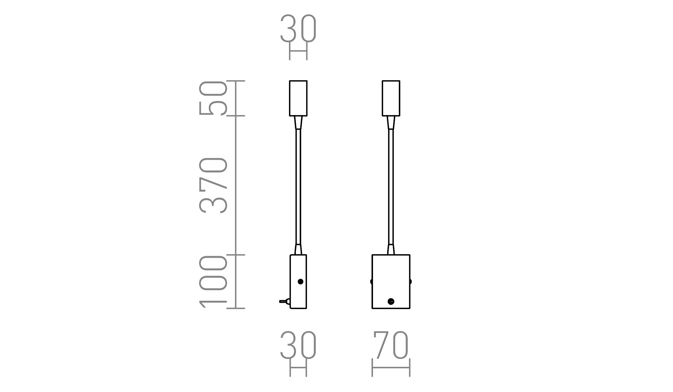 VERSA Wandleuchte lampe - Product sketch
