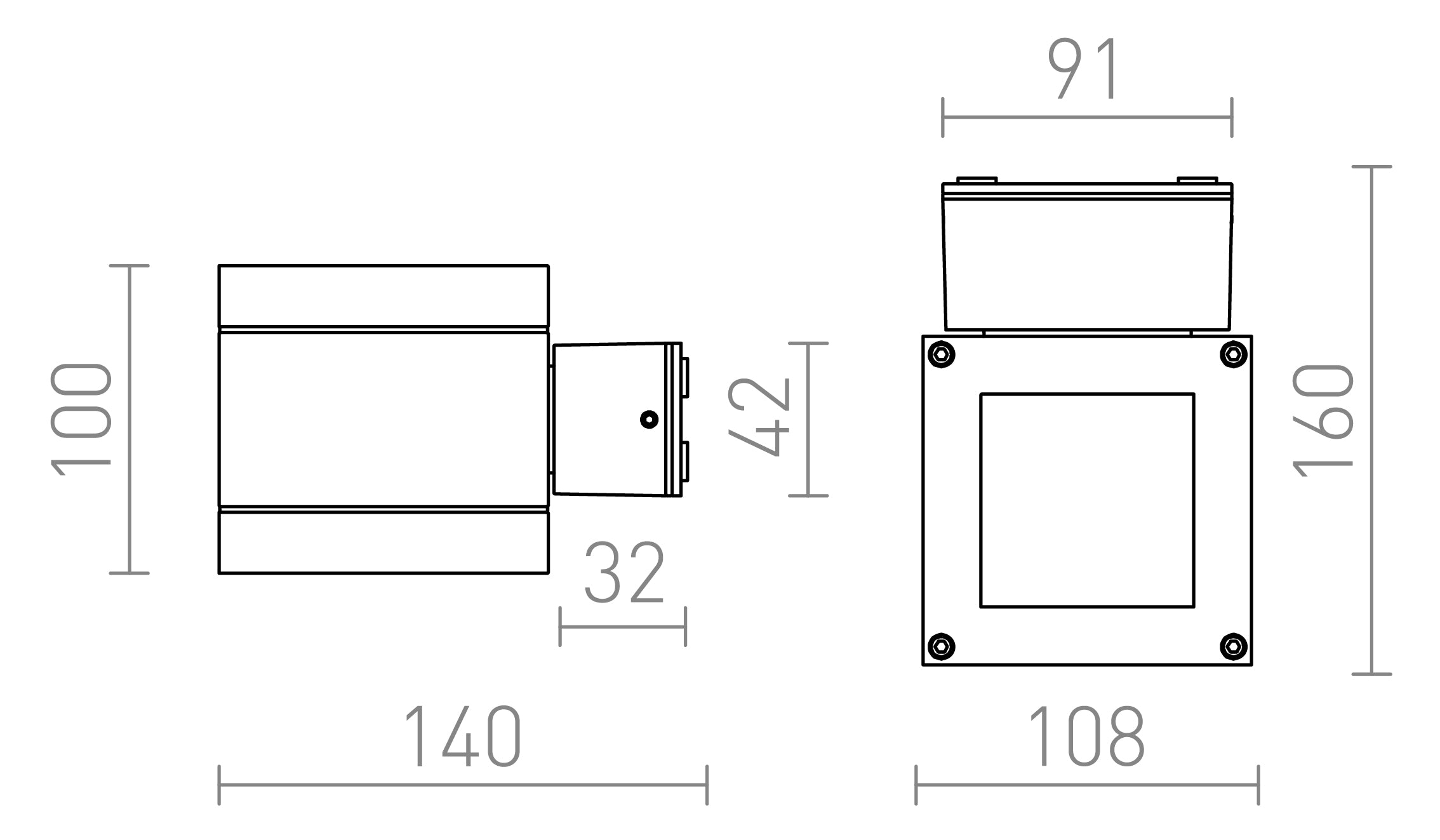 TELO nástenná lampa - Product sketch