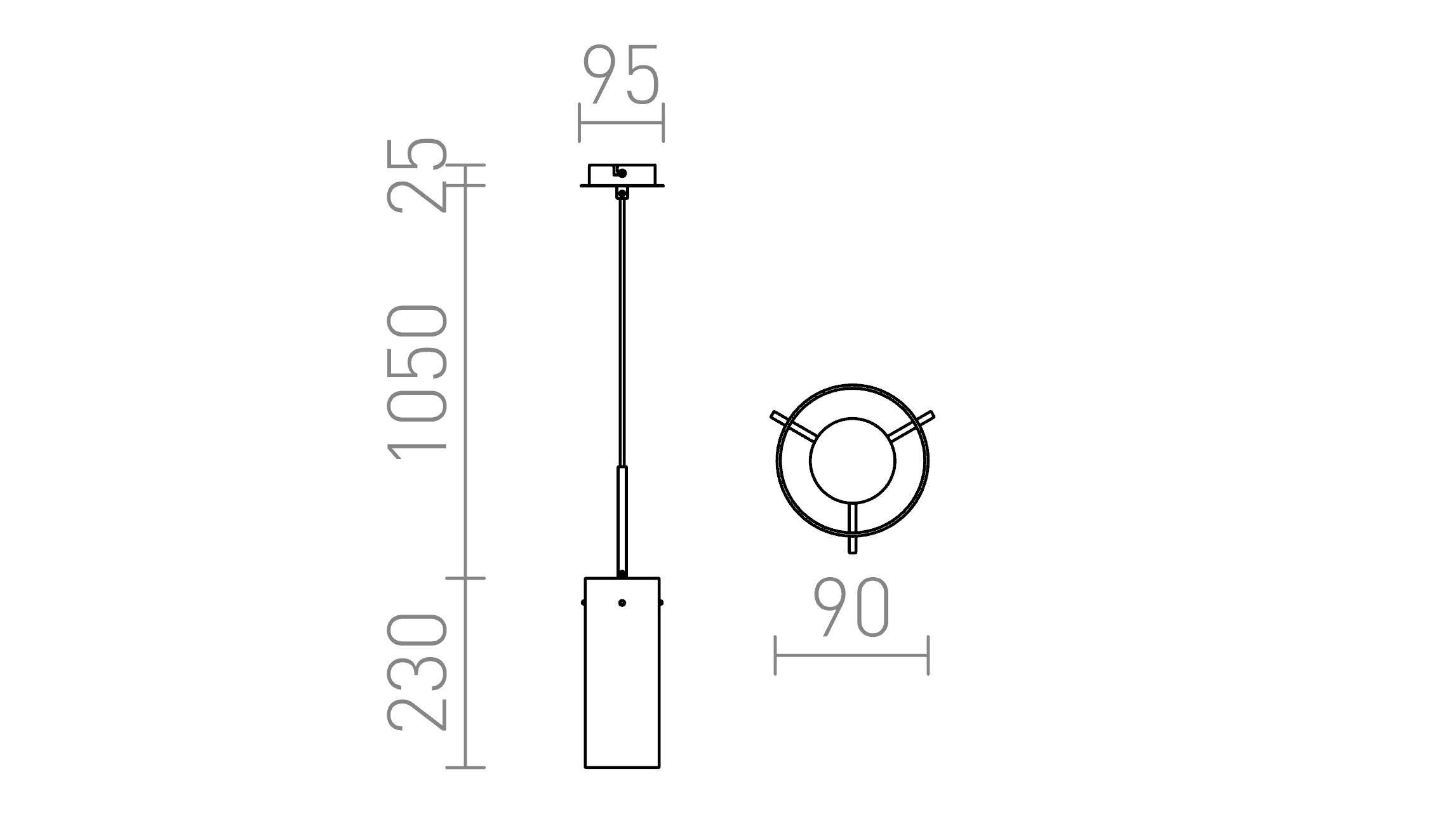 SANSSOUCI I pendel lampa - Product sketch