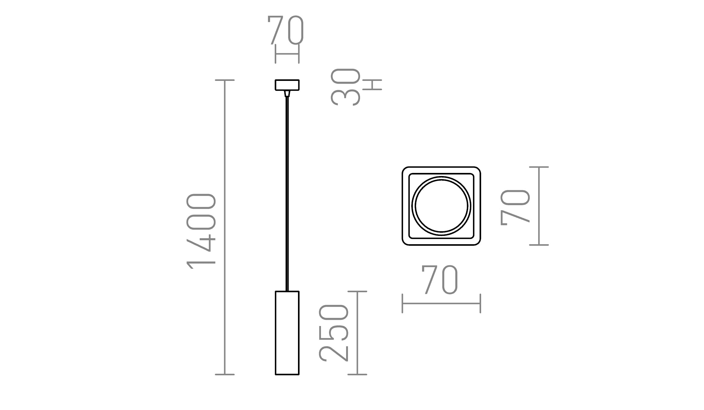 JACK RC hanglamp lamp - Product sketch