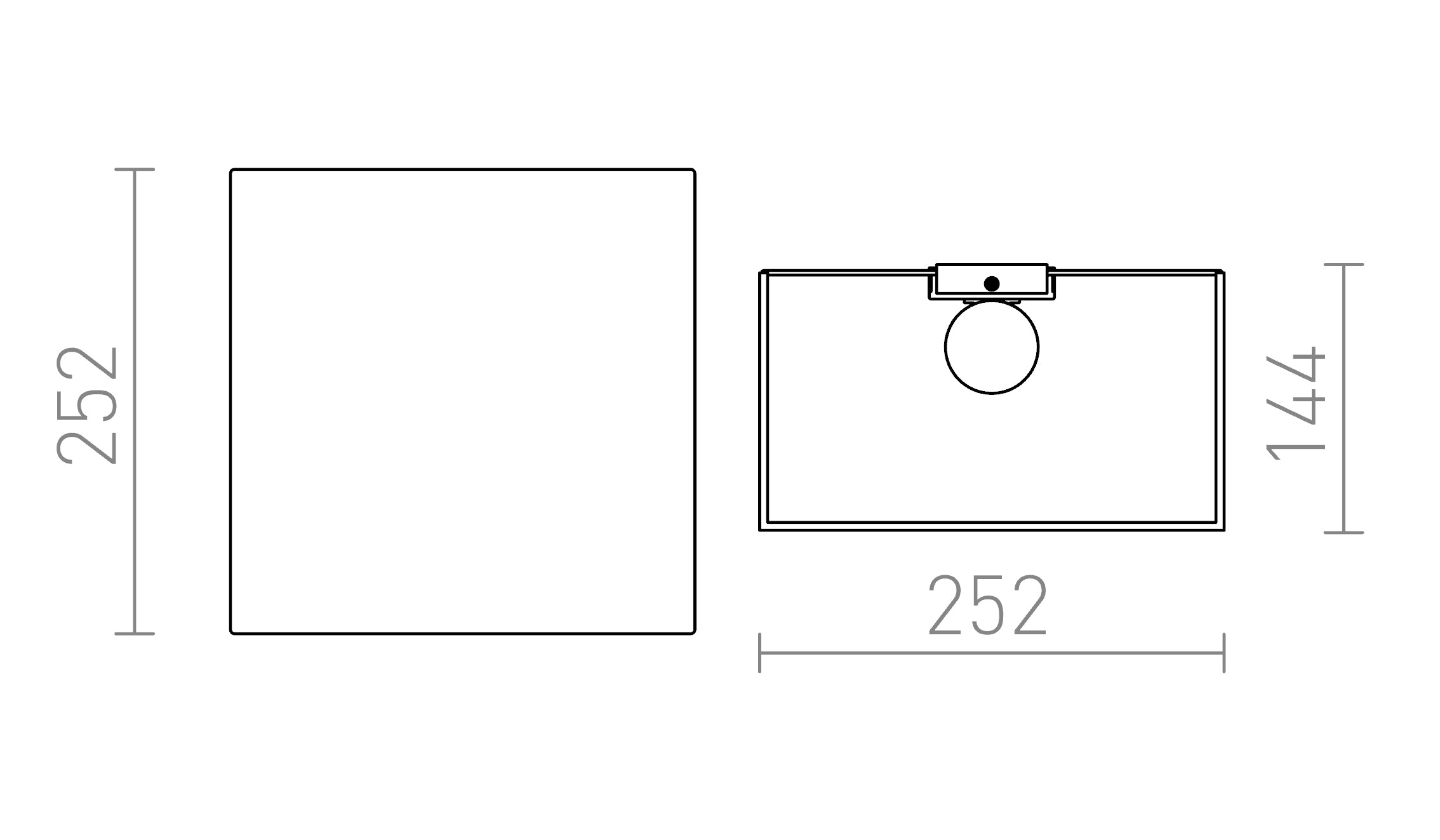 LOPE W 25/14 na parede lâmpada - Product sketch