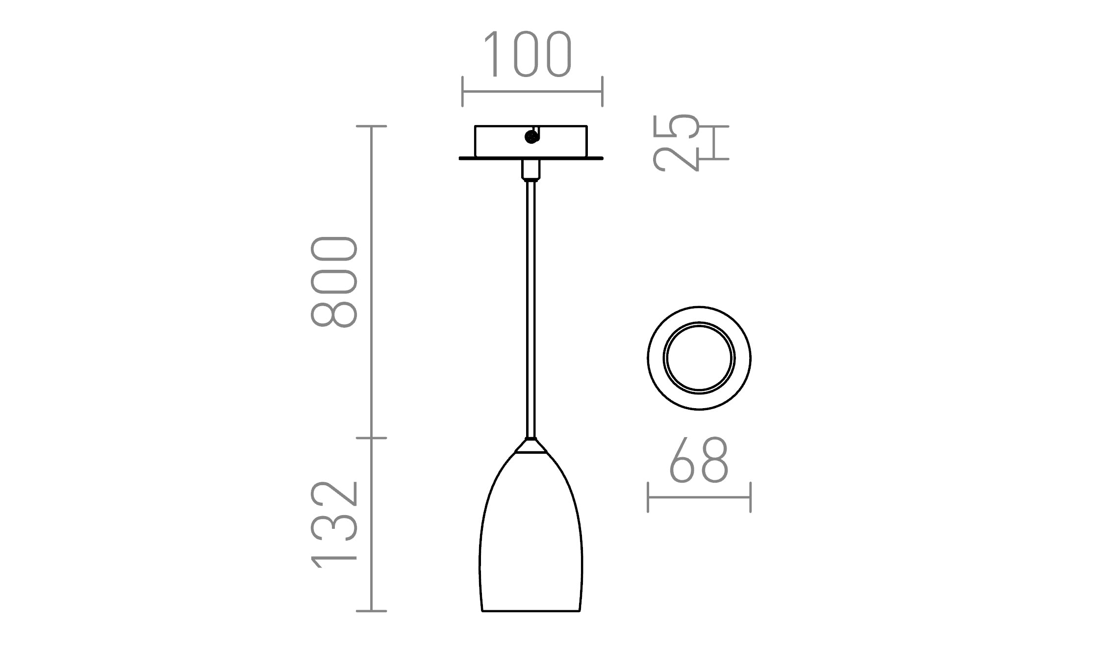 BABADES I Pendelleuchte lampe - Product sketch