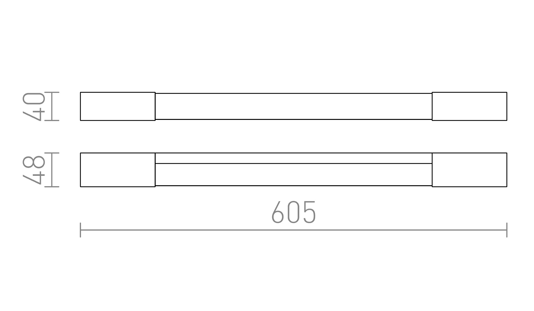 MIRANDA 60 na parede lâmpada - Product sketch