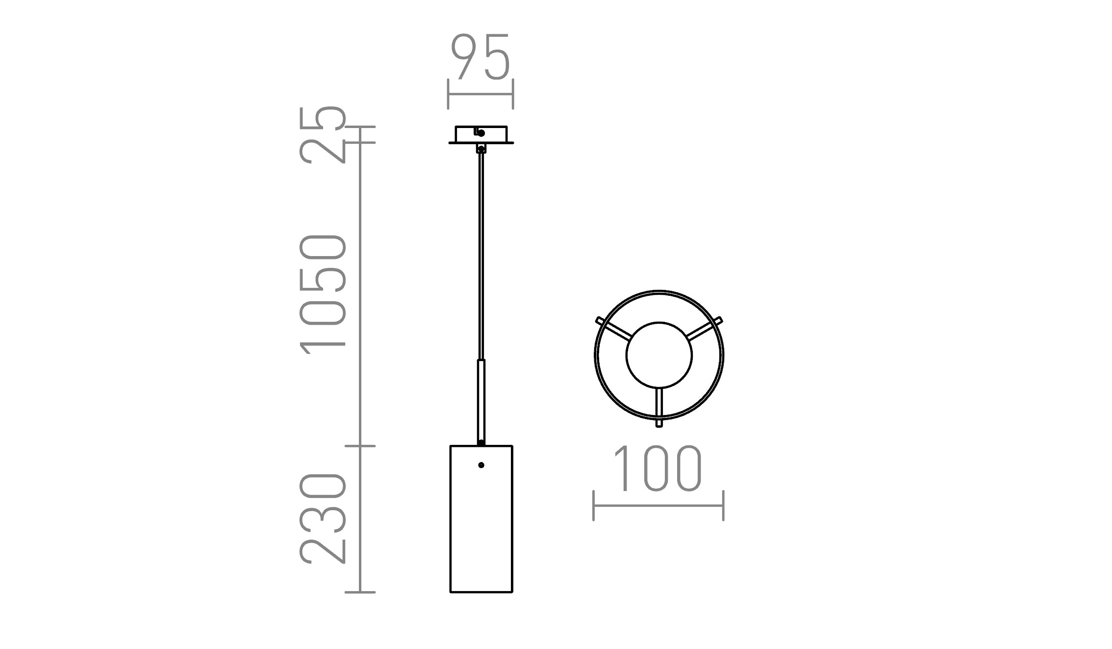 SANSSOUCI I suspendat lampă - Product sketch
