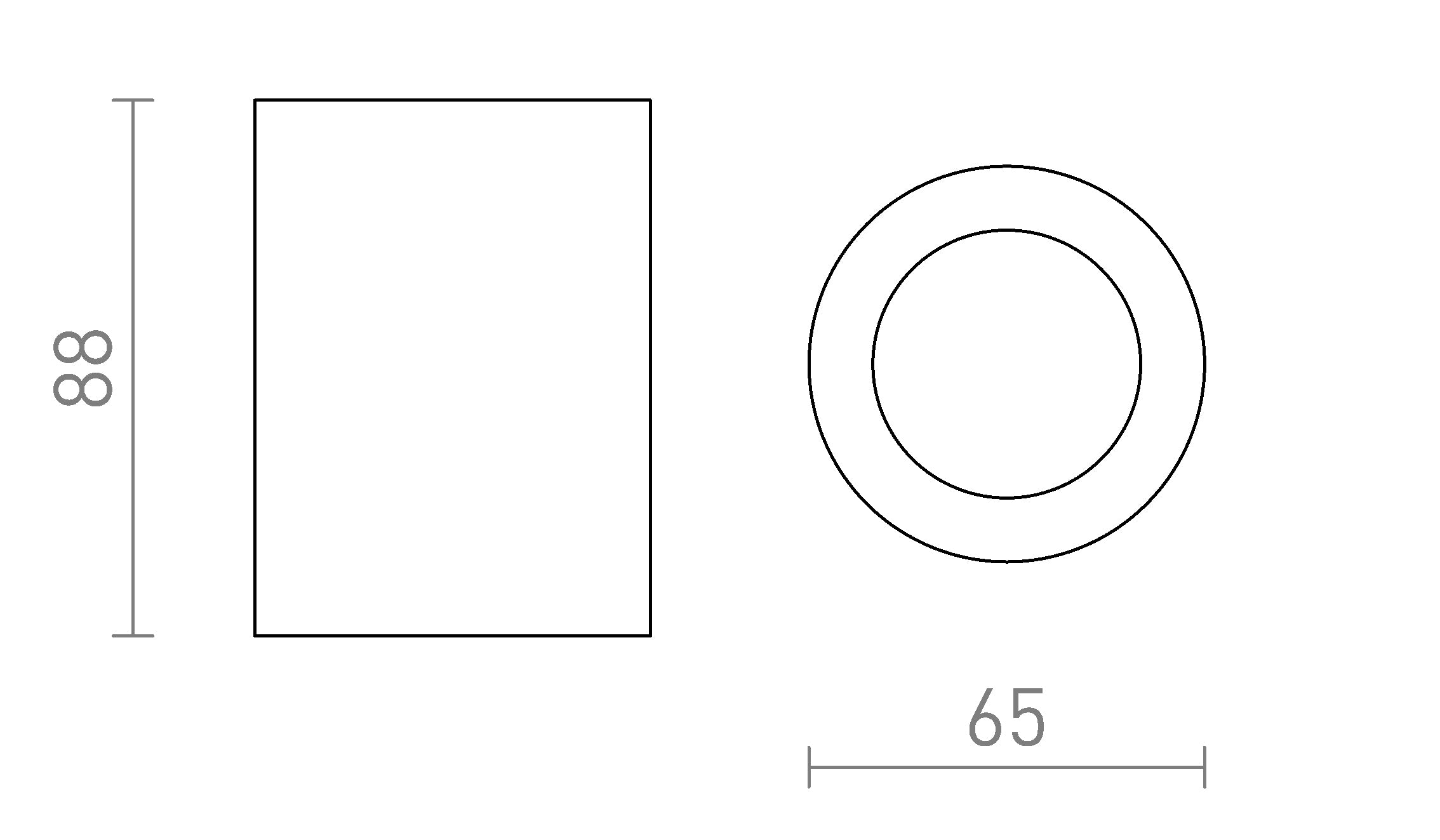 LOLA 88 stropna lampa - Product sketch