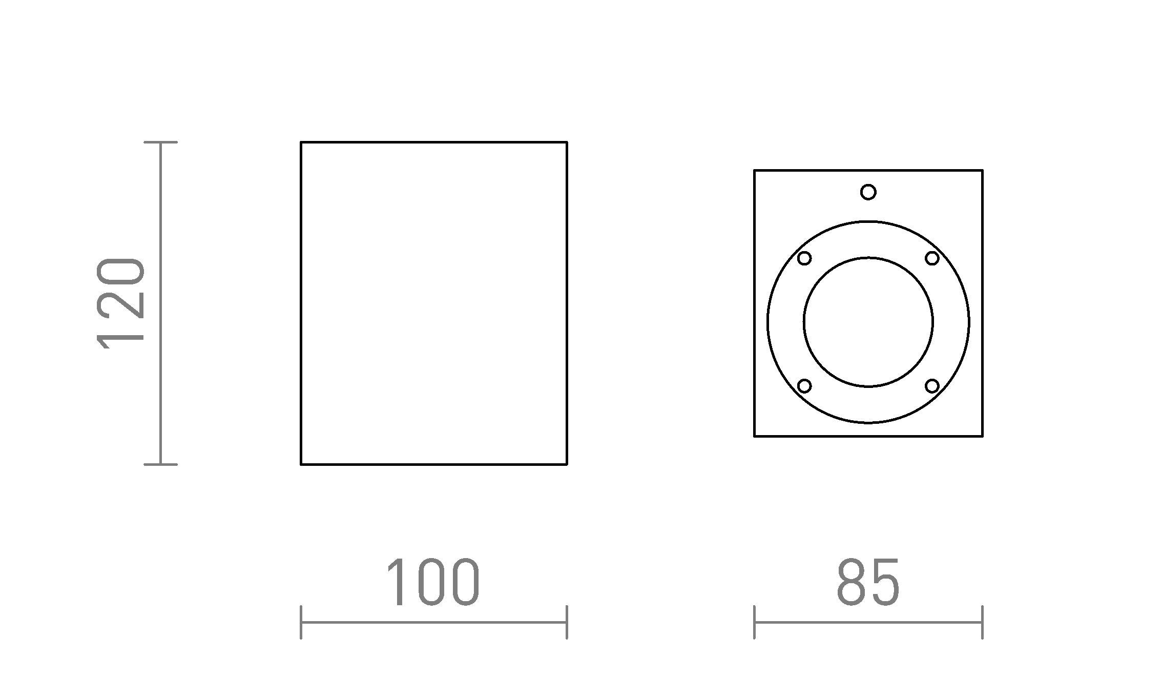KANE I vägg lampa - Product sketch