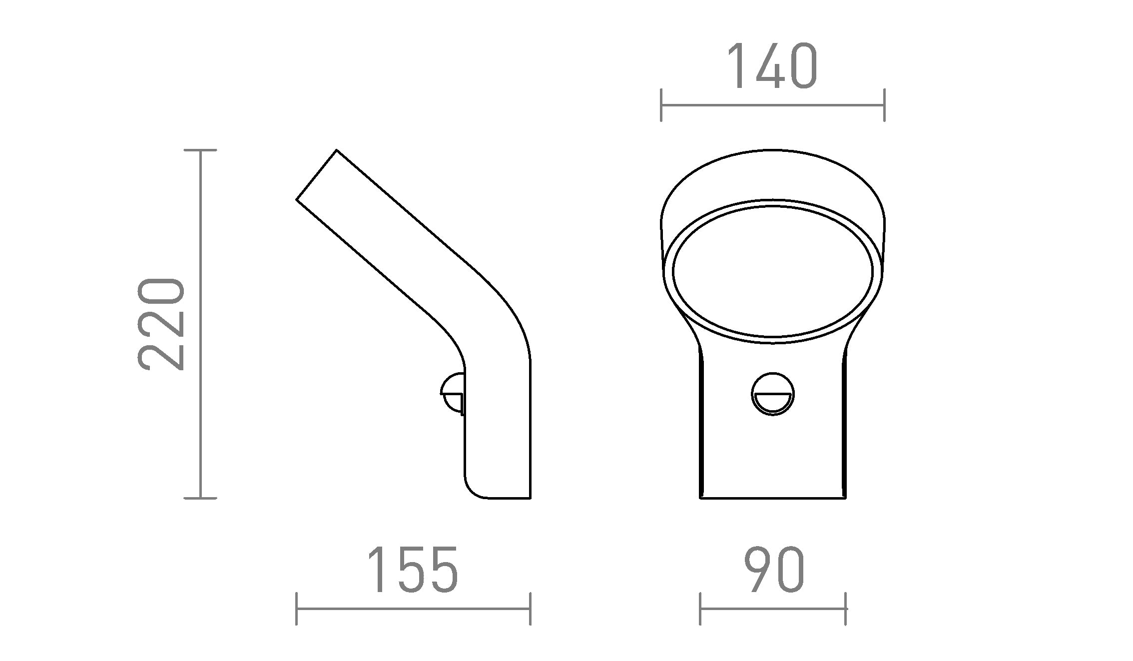 ELIA PIR Επιτοίχιος λαμπτήρας - Product sketch