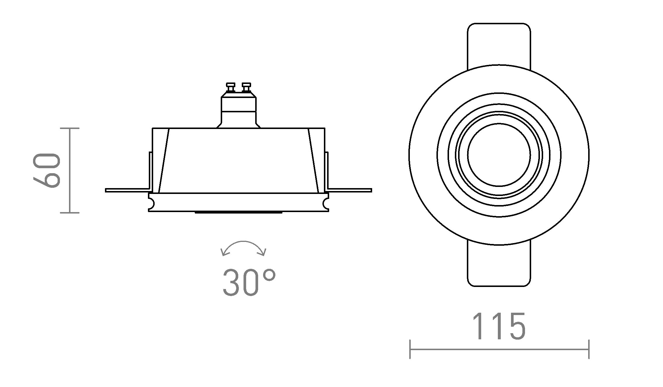 DAYTONA înclinabil lampă - Product sketch