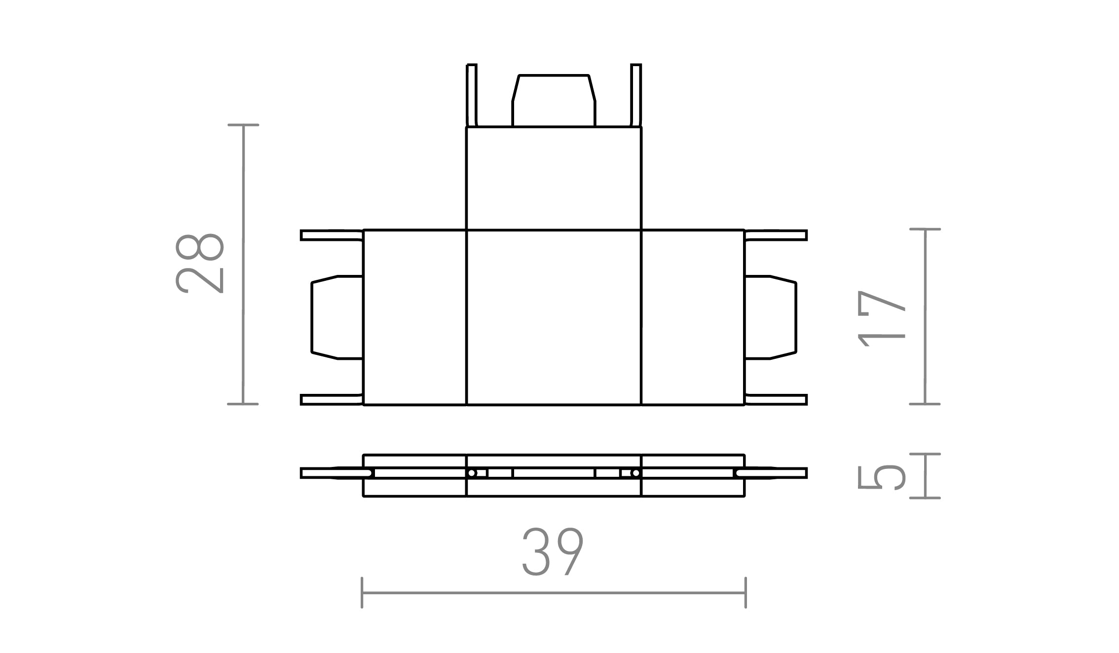 VEGA T koppelstuk - Product sketch
