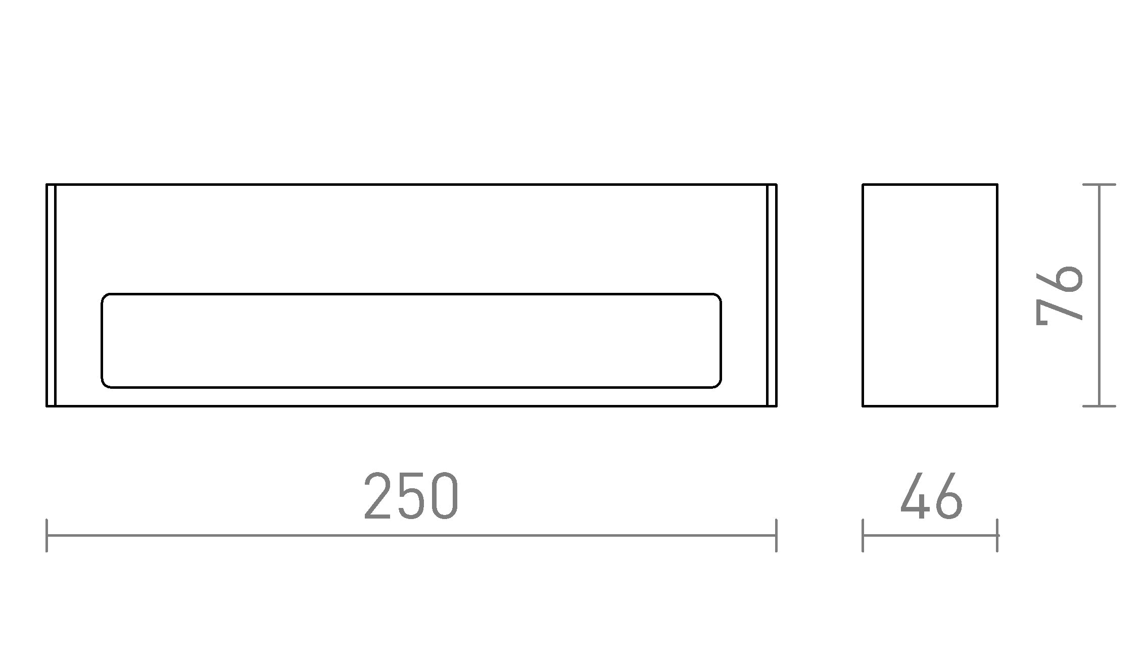 ASTER 25 murale lampe - Product sketch