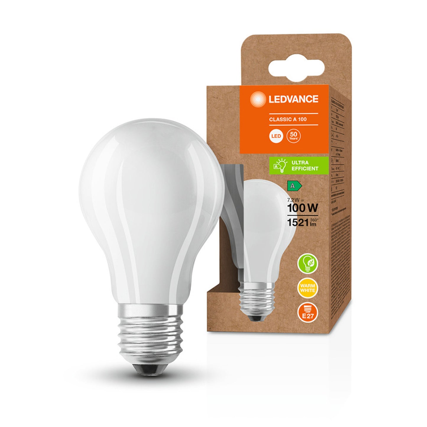 RENDL light source OSRAM ULTRA ECONOMY 210lm/W Classic A matte 230V E27 LED EQ100 3000K G13950 2