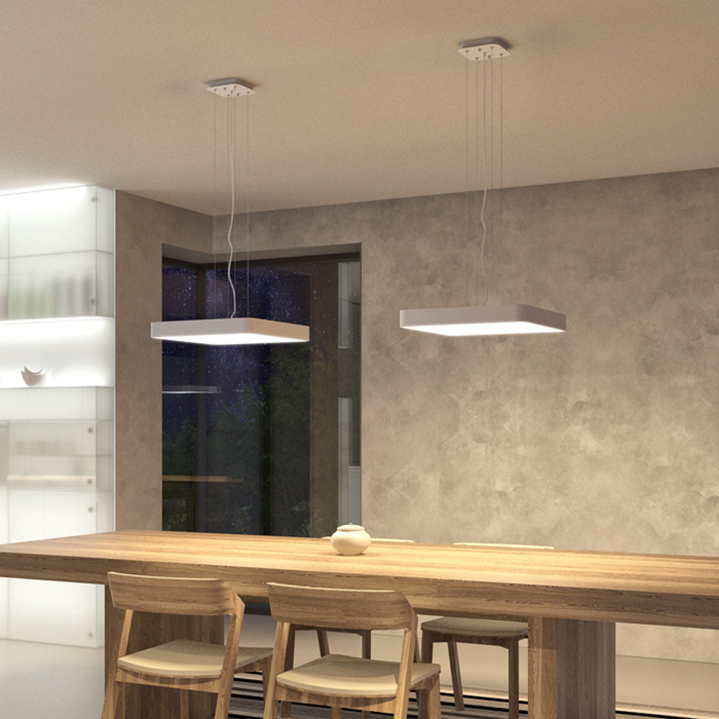 RENDL pendant lamp MENSA SQ 48 pendant white 230V LED 56W 3000K R11291 2