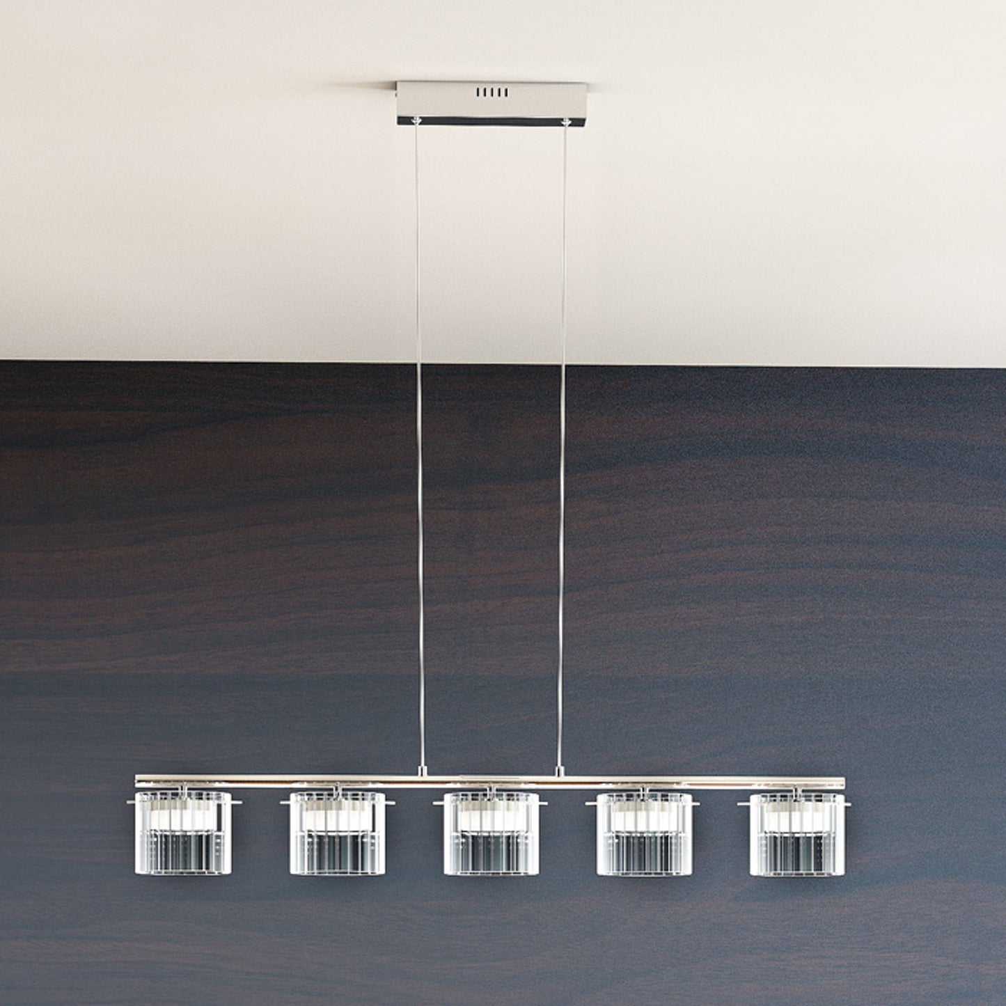 RENDL pendant lamp ESTRA V pendant white clear glass 230V LED 5x5W 3000K R11678 6