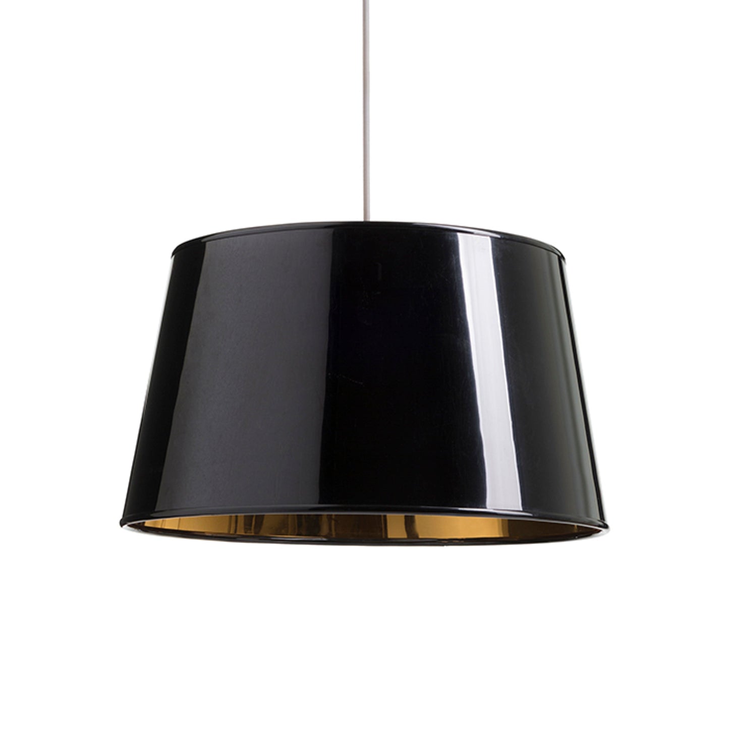 RENDL shades, shade bases, pendent sets RIDICK shade shiny black golden foil max. 20W R13344 1