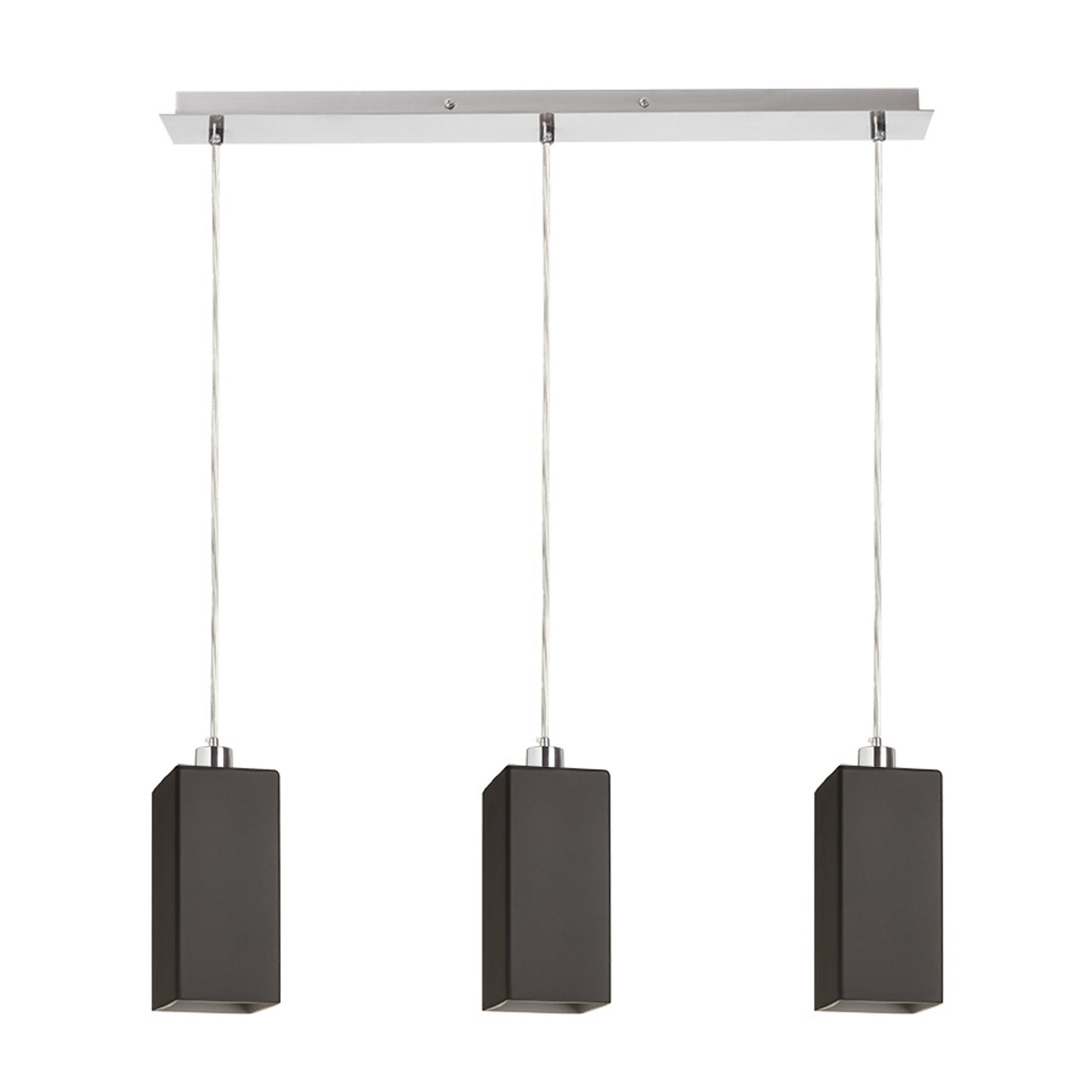 RENDL pendant lamp LIZ III 60 pendant black glass/matt nickel 230V LED E27 3x15W R14025 1