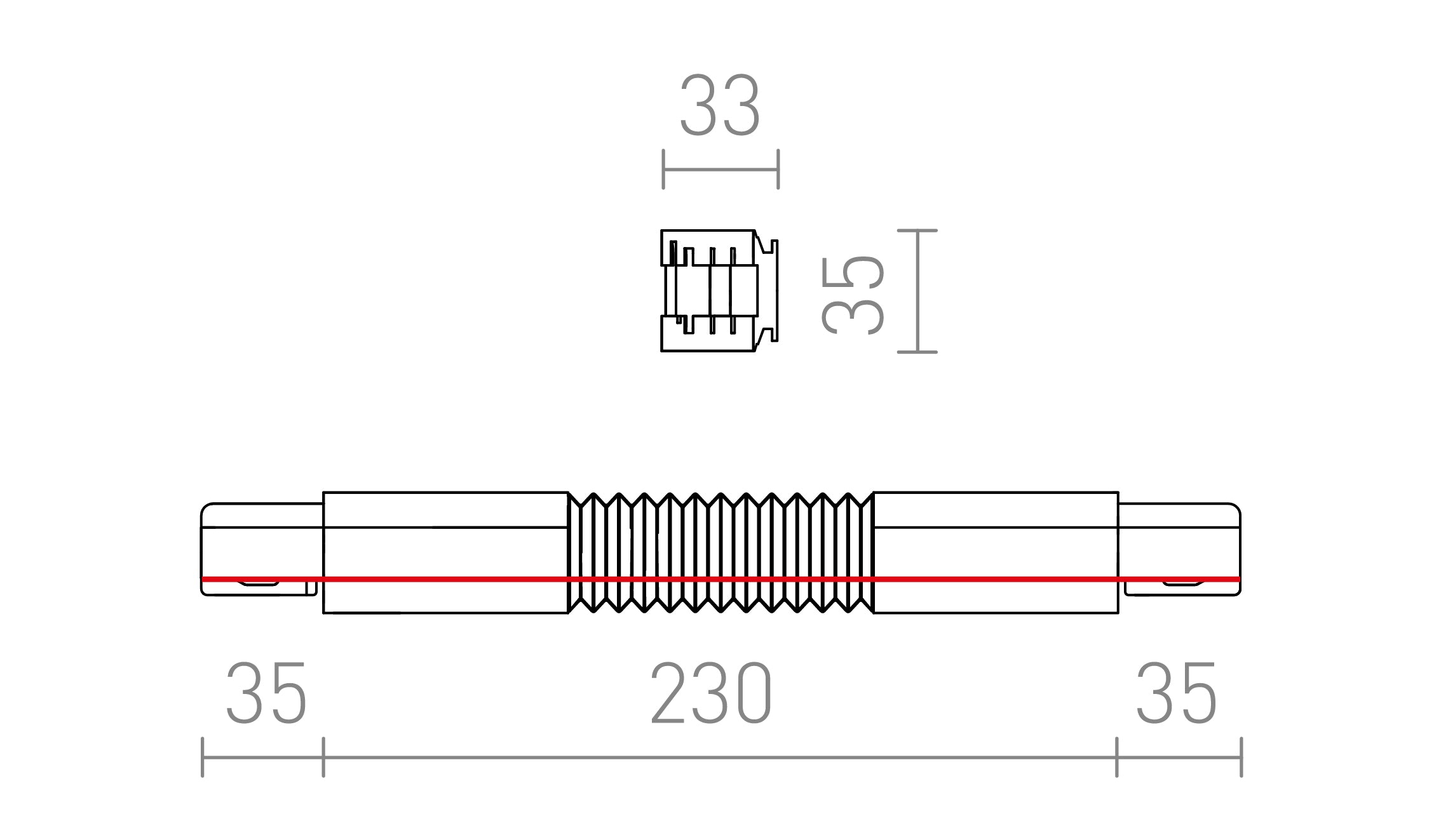 EUTRAC FLEKSIBILNI KONEKTOR - Product sketch