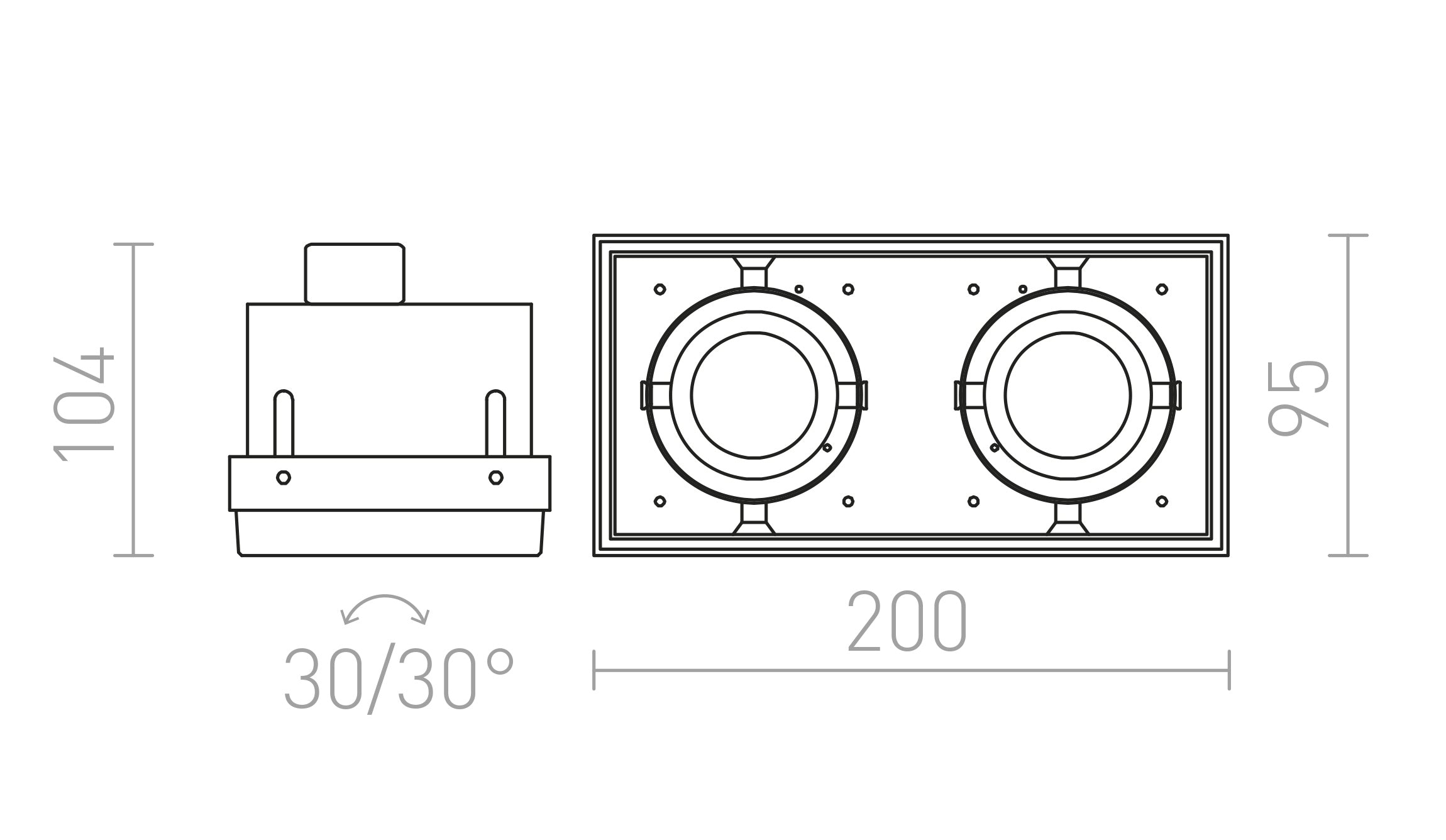 ELECTRA II GU10 - Product sketch