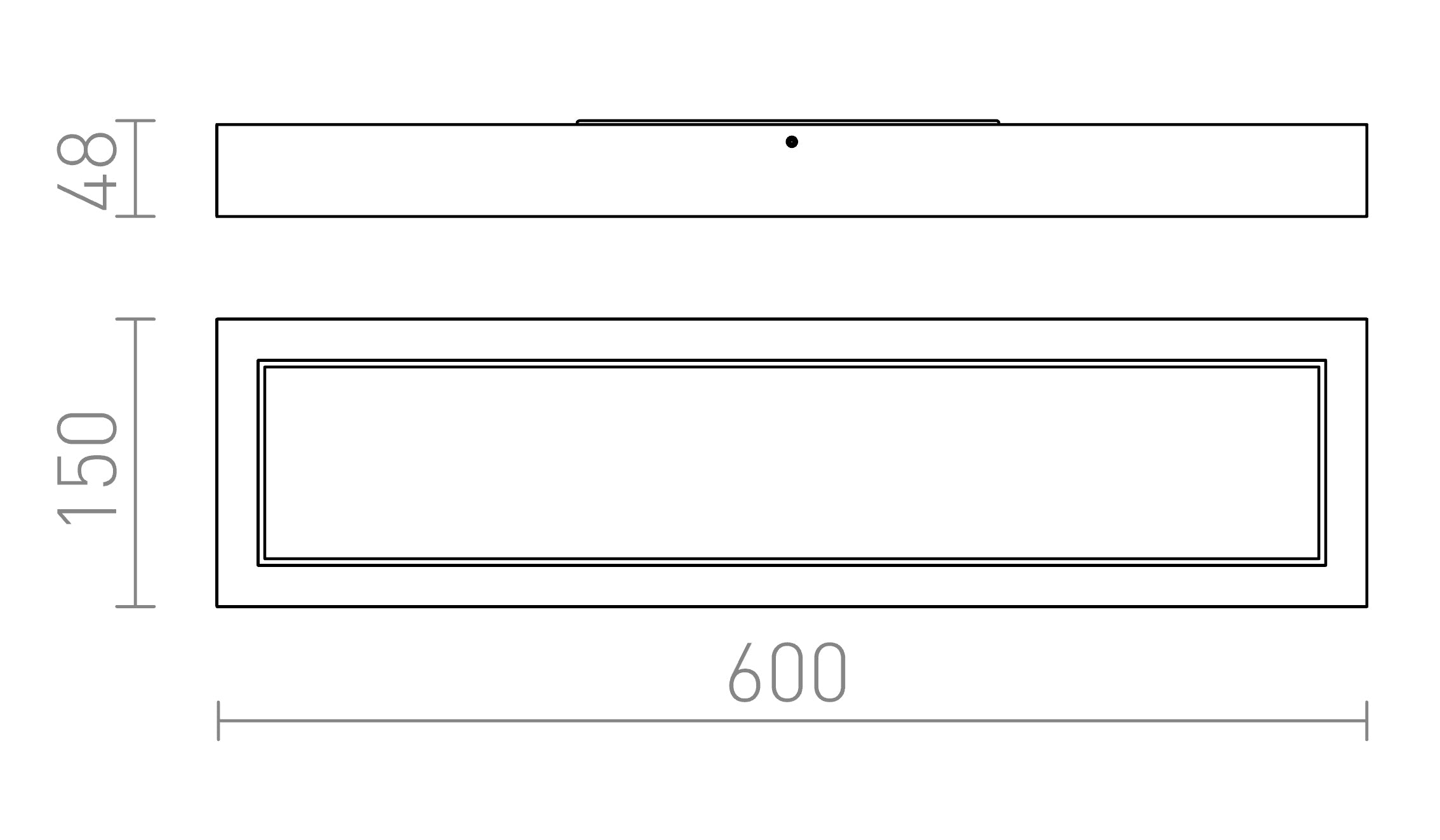 STRUCTURAL LED NADGRADNA 60X15 - Product sketch