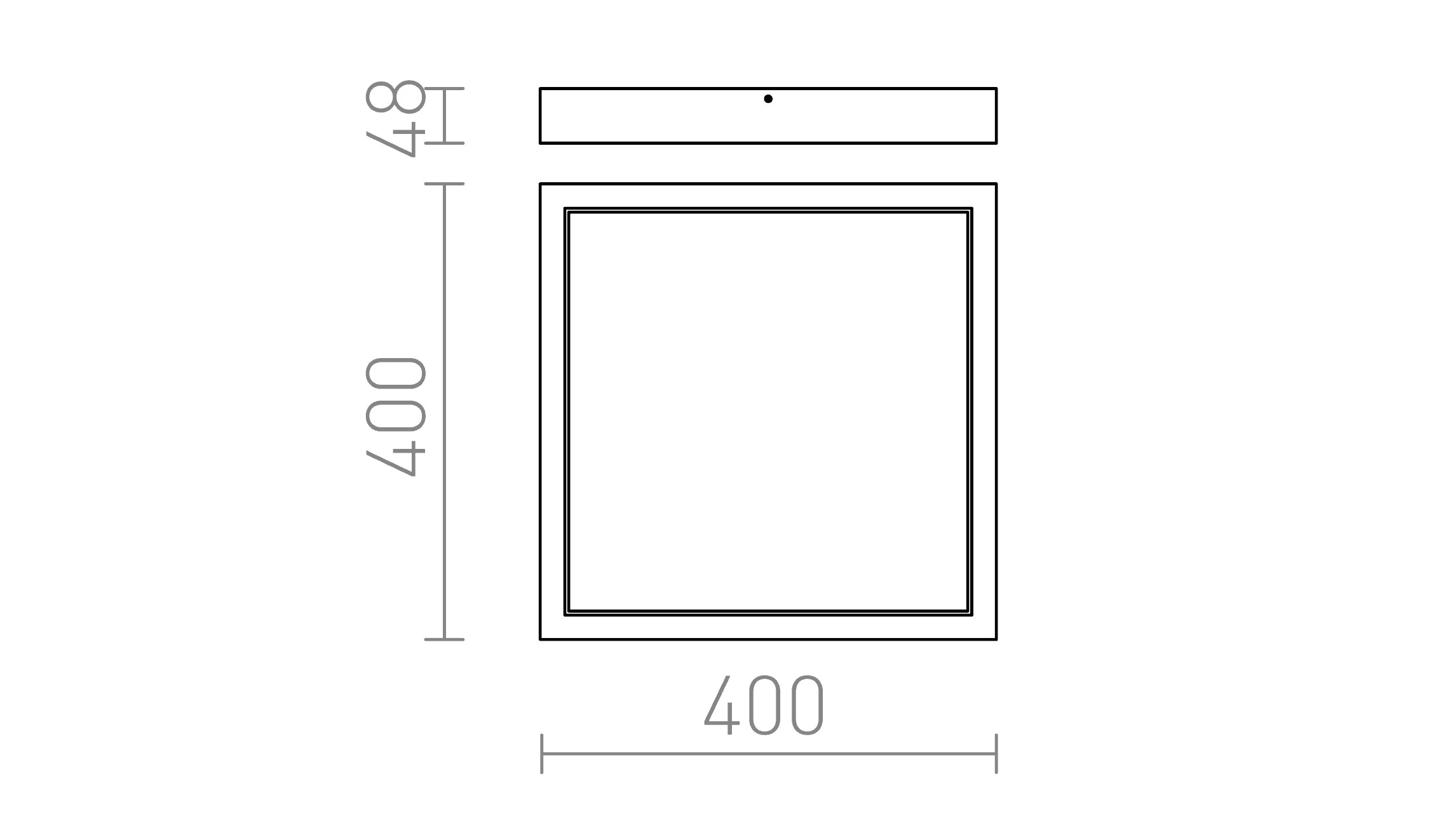 STRUCTURAL LED NADGRADNA 40X40 - Product sketch