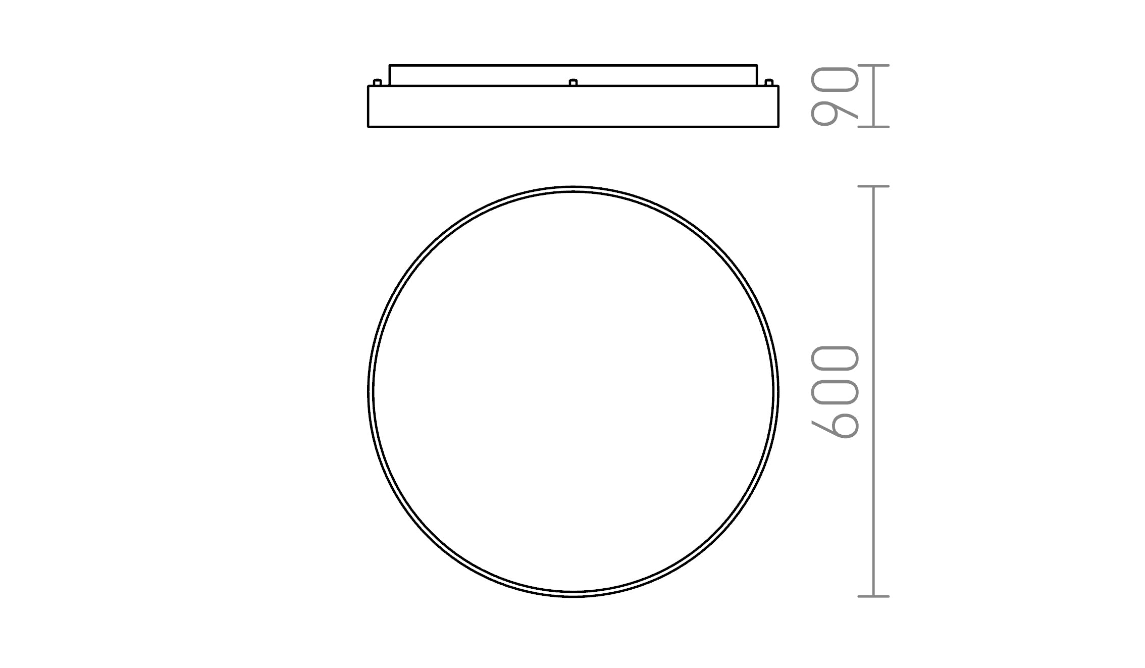 MENSA R 60 STROPNA - Product sketch