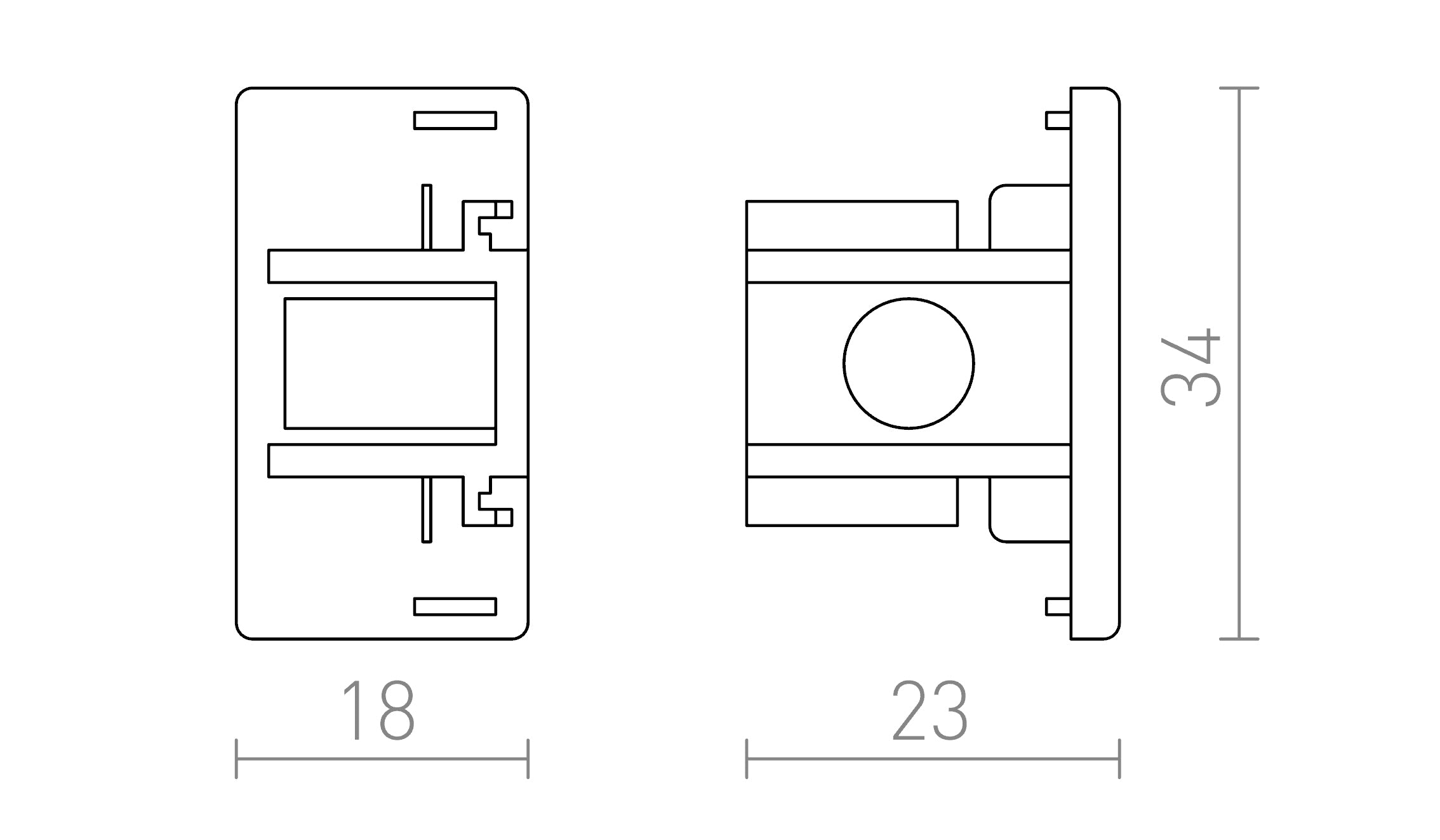 POKROVČEK ZA 1F-TIRNI SISTEM - Product sketch
