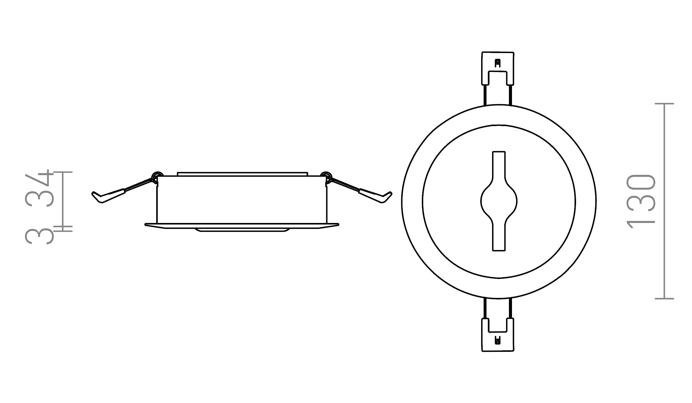 KELLY LED VGRADNA - Product sketch
