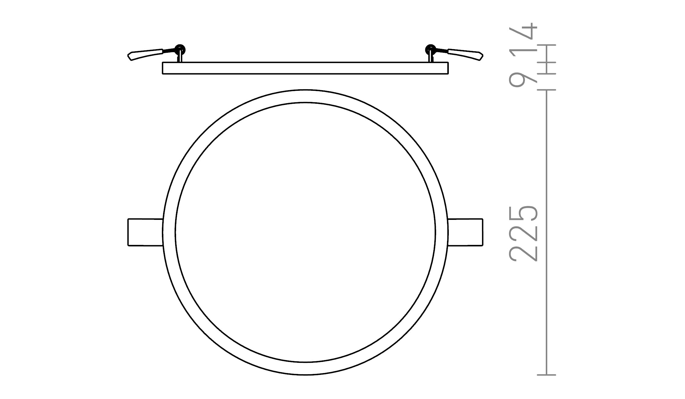 HUE R 22 DIMM VGRADNA - Product sketch