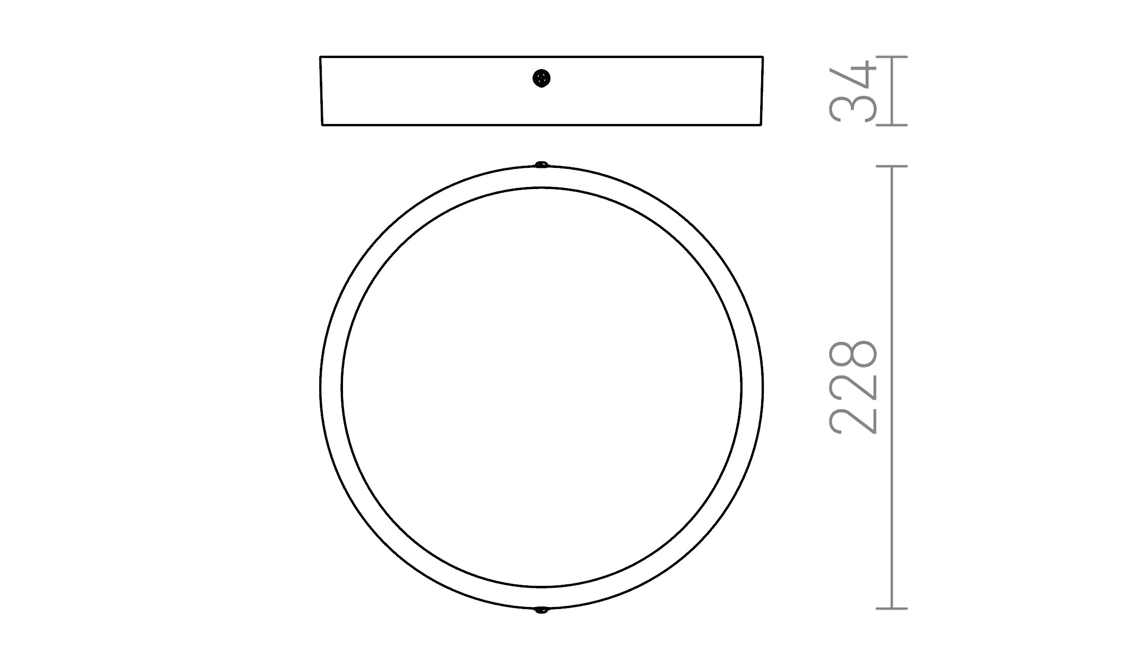 HUE R 22 DIMM STROPNA - Product sketch