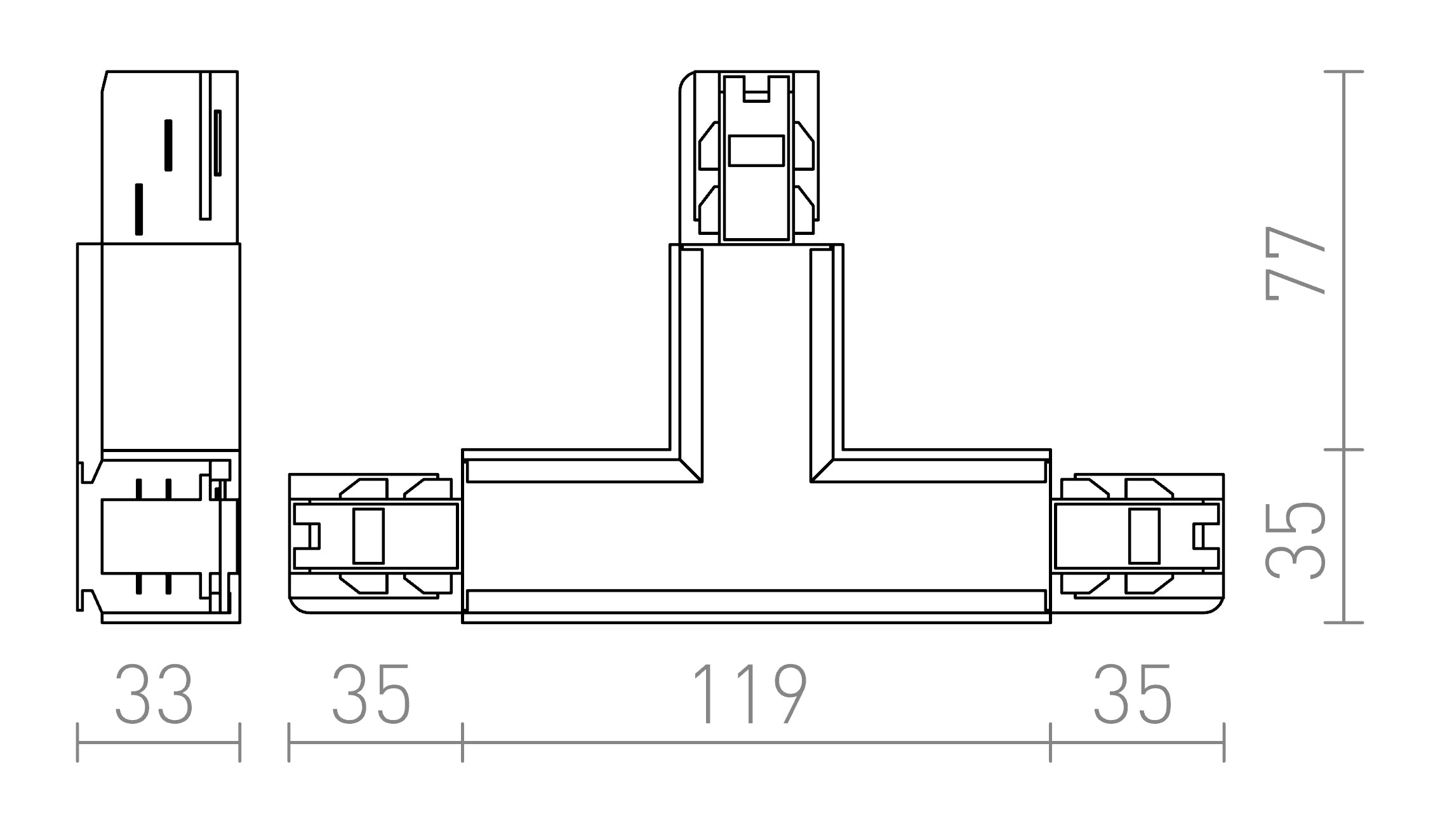 EUTRAC T-KONEKTOR DESNO - Product sketch