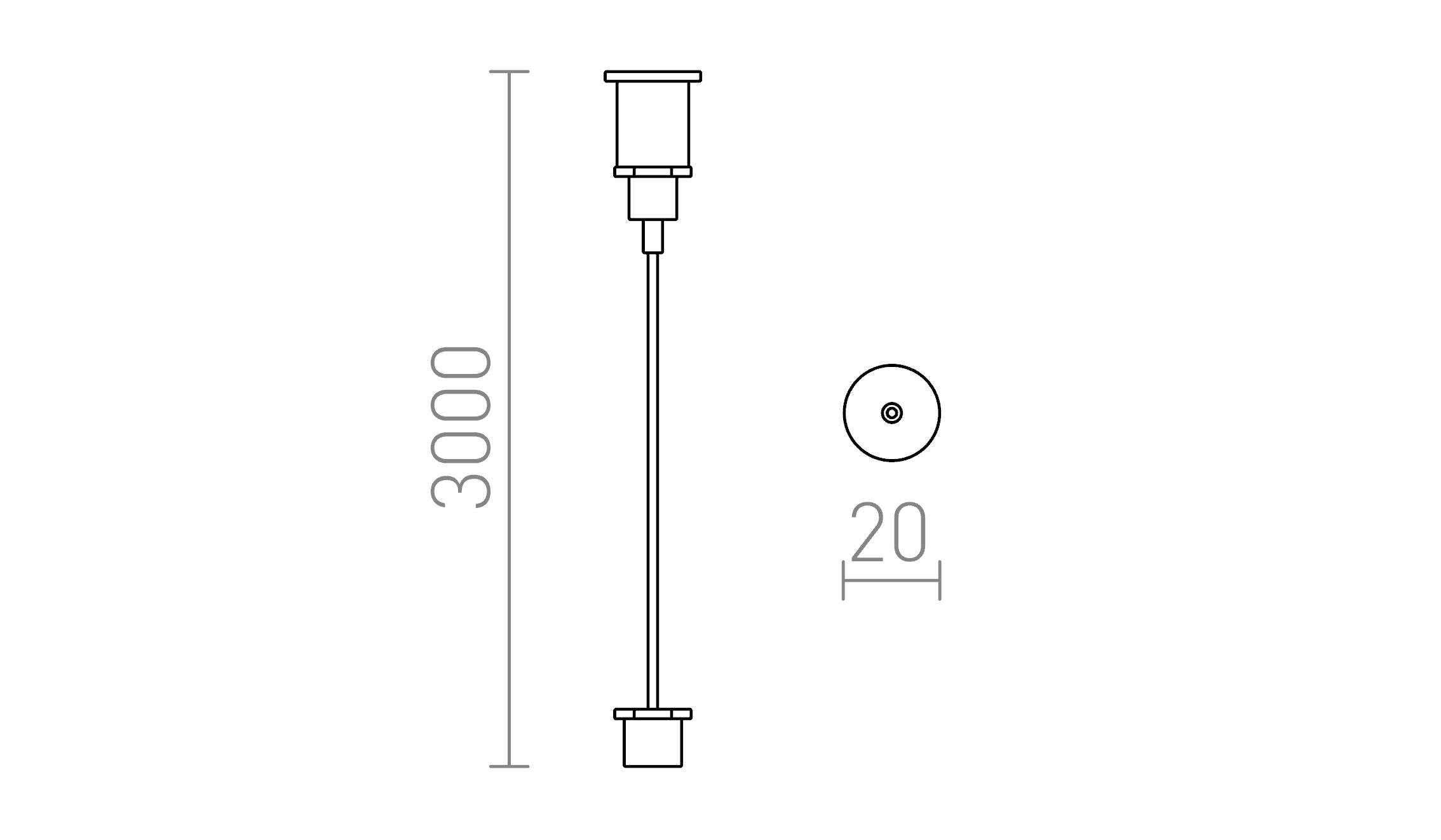EUTRAC VISEČI KOMPLET 3M  - Product sketch