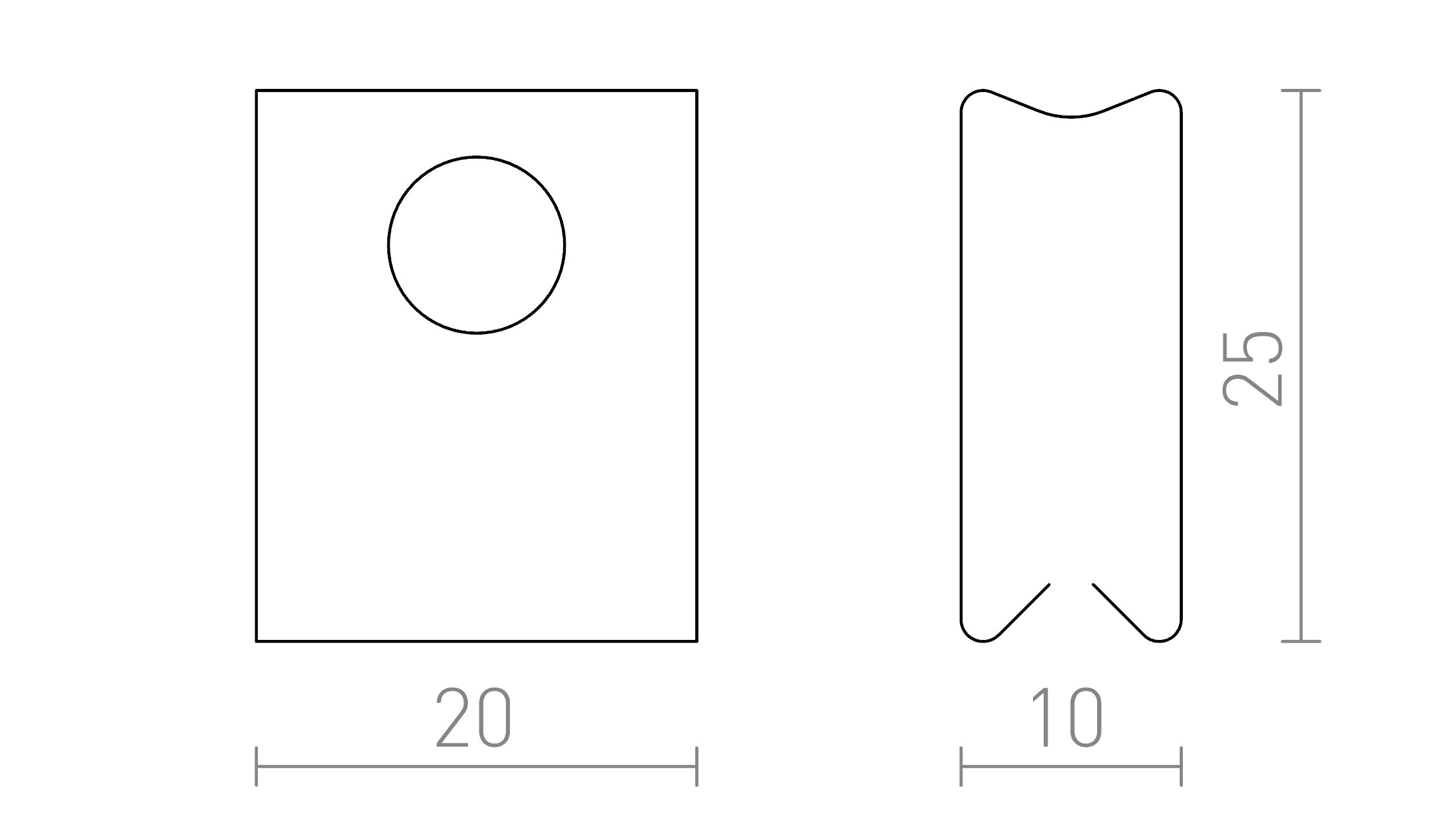 MONTAŽNE SPONKE ZA VGRADNI TIR - Product sketch