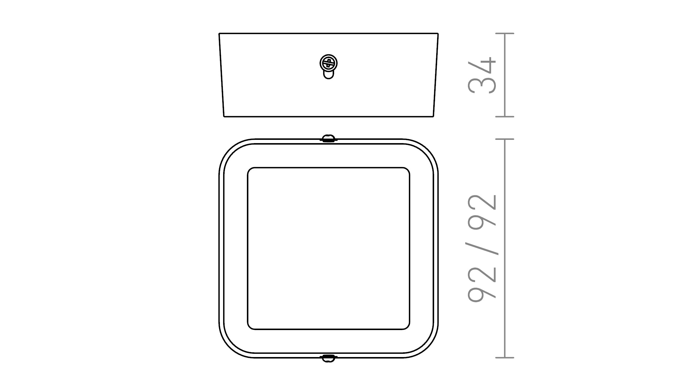 HUE SQ 9 DIMM STROPNA - Product sketch