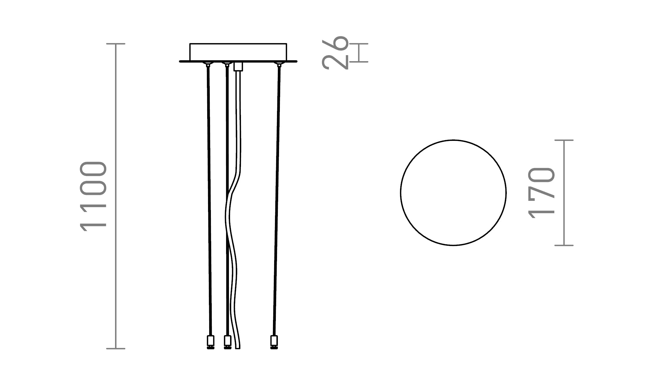 MEZZO 40/60 VISEČI KOMPLET - Product sketch