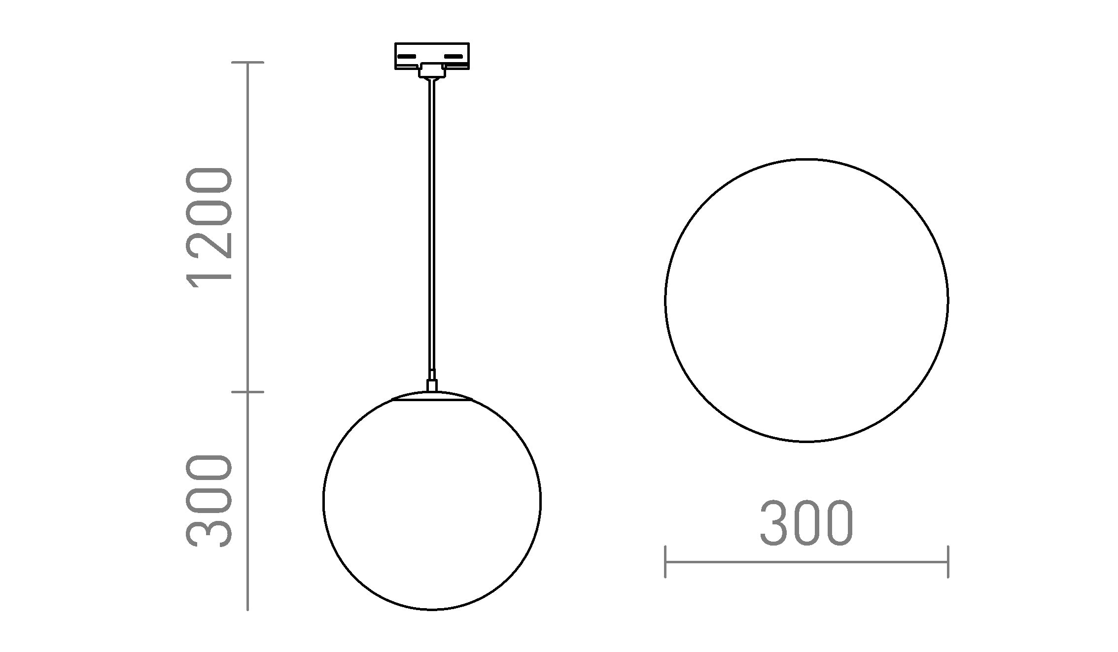 LUNA 30 ZA 3F-TIRNI SISTEM - Product sketch