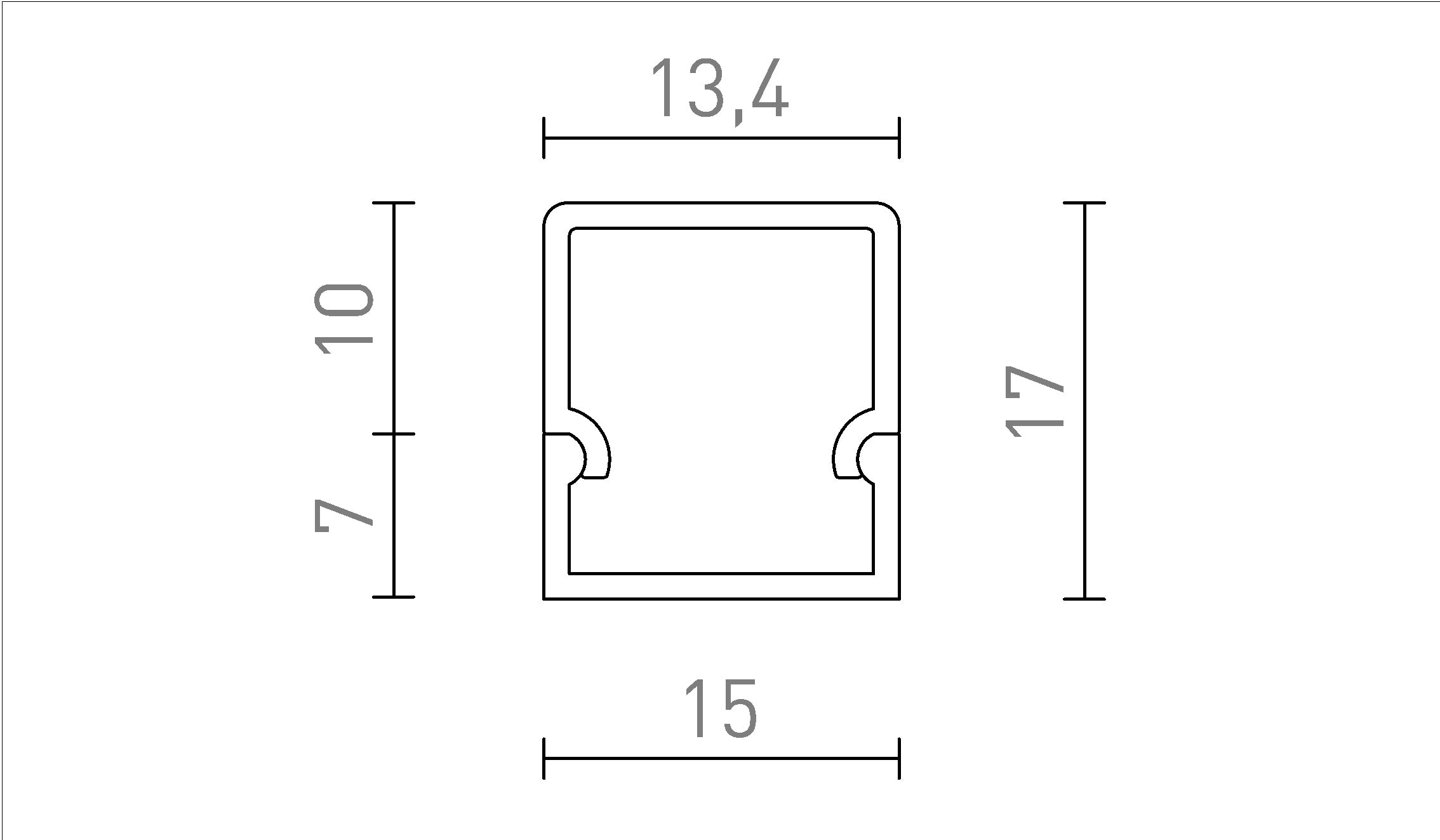 LED PROFIL H - Product sketch