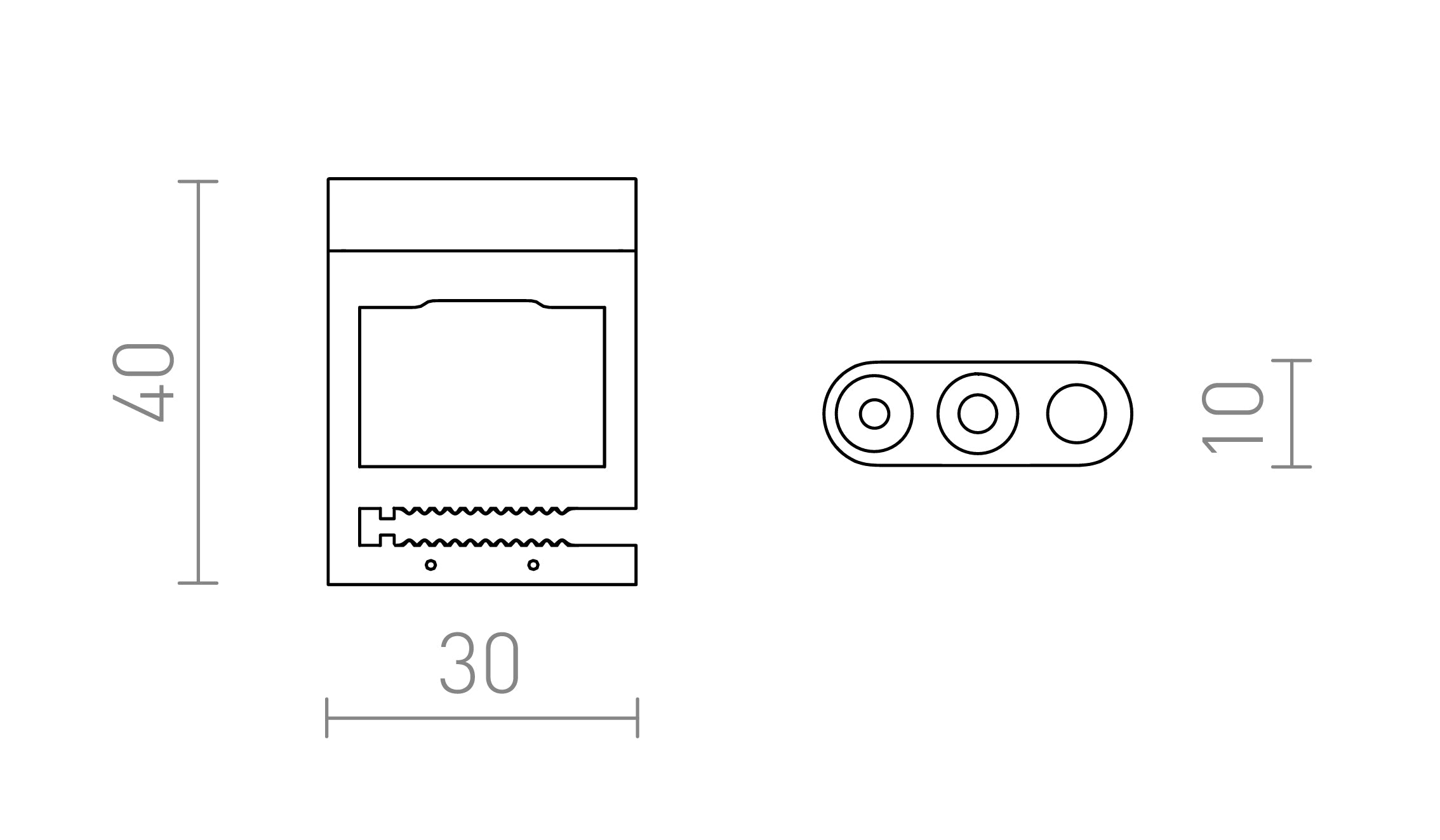 MEHANSKI ROČAJ WAVE - Product sketch