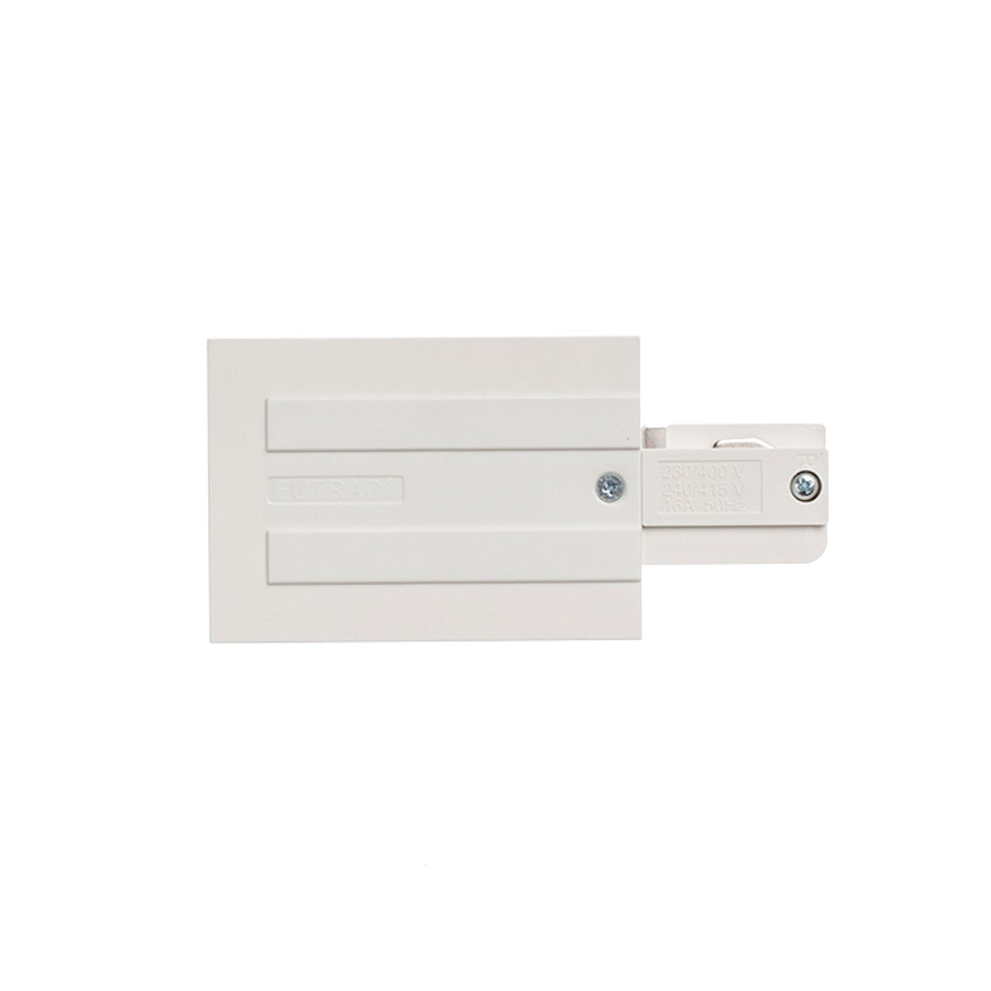RENDL 3-circuit track system EUTRAC feed-in for recessed 3-circuit tracks, polarity left white  230V  R11342 4