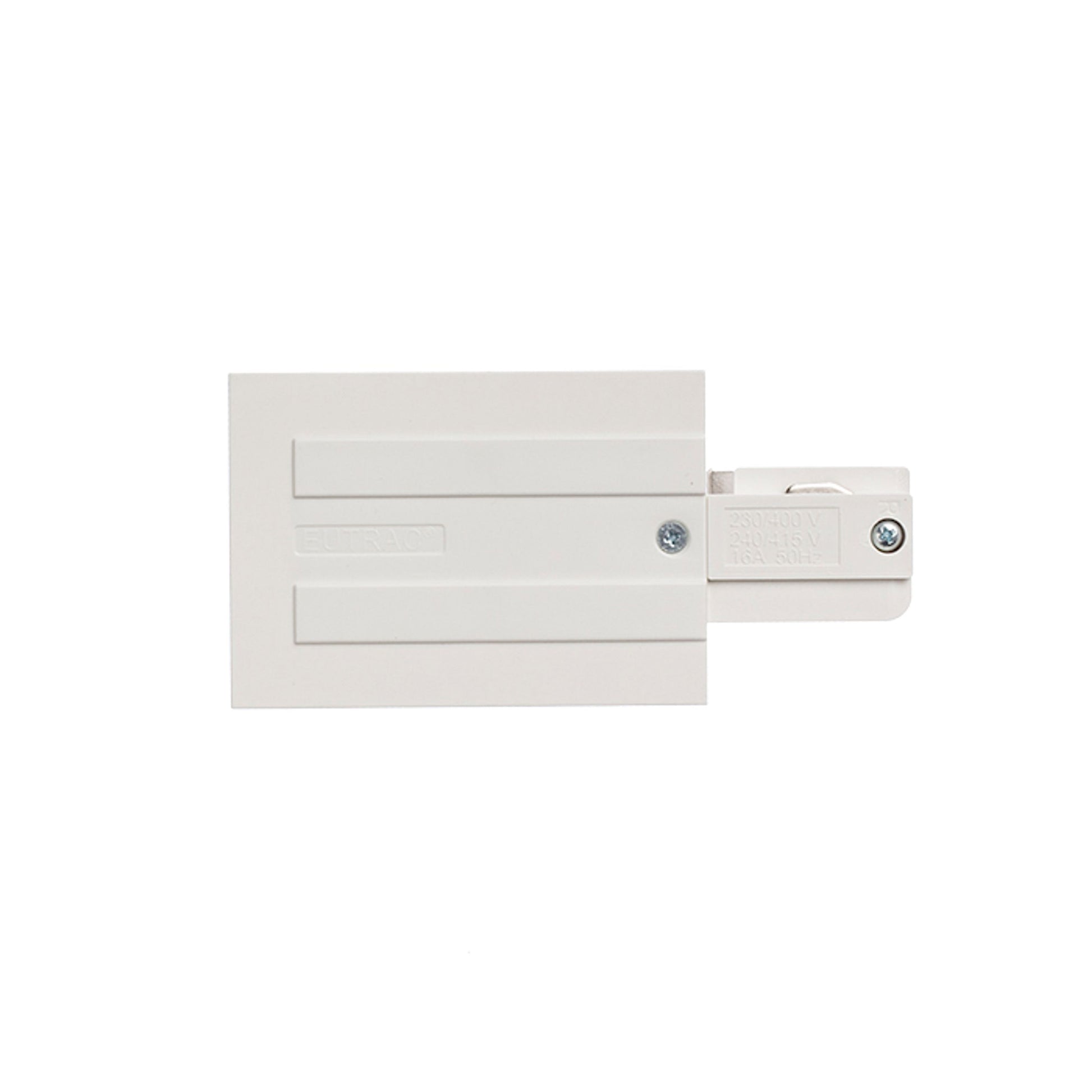 RENDL 3-circuit track system EUTRAC feed-in for recessed 3-circuit tracks, polarity left white  230V  R11342 4