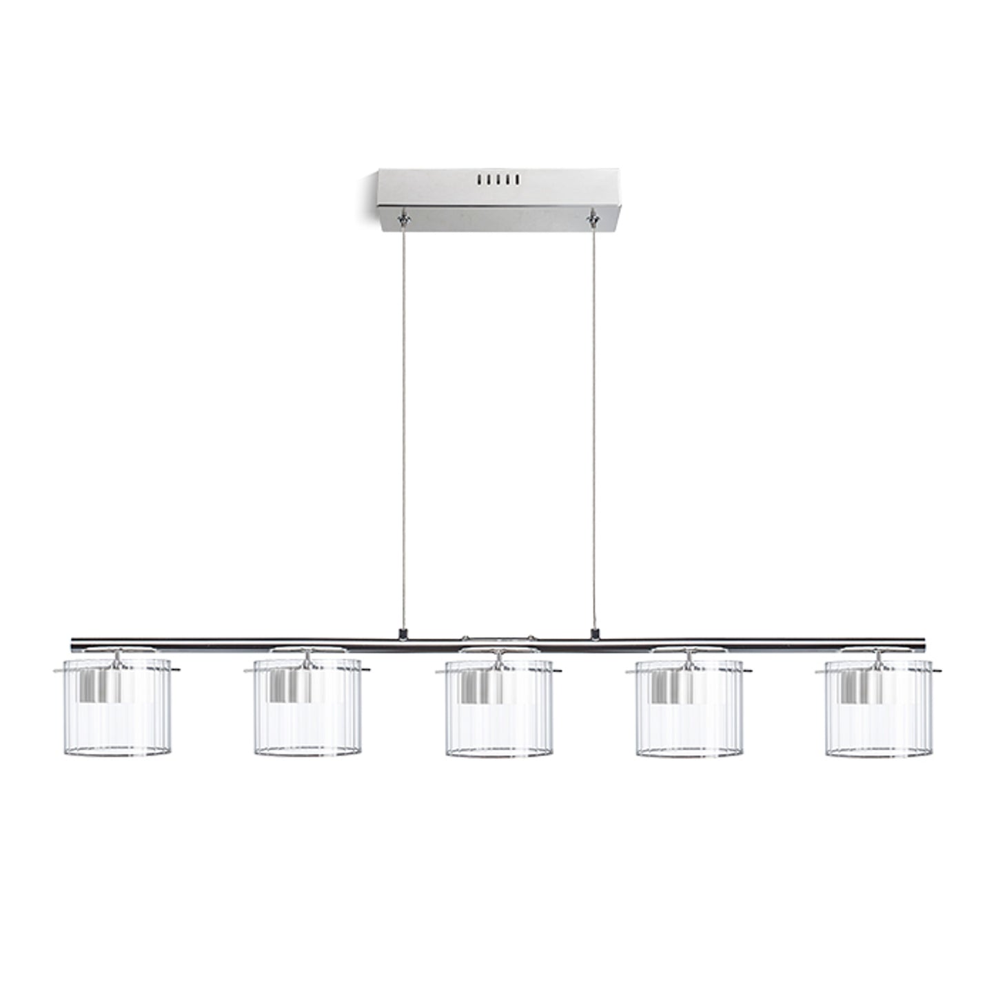 RENDL pendant lamp ESTRA V pendant white clear glass 230V LED 5x5W  3000K R11678 1