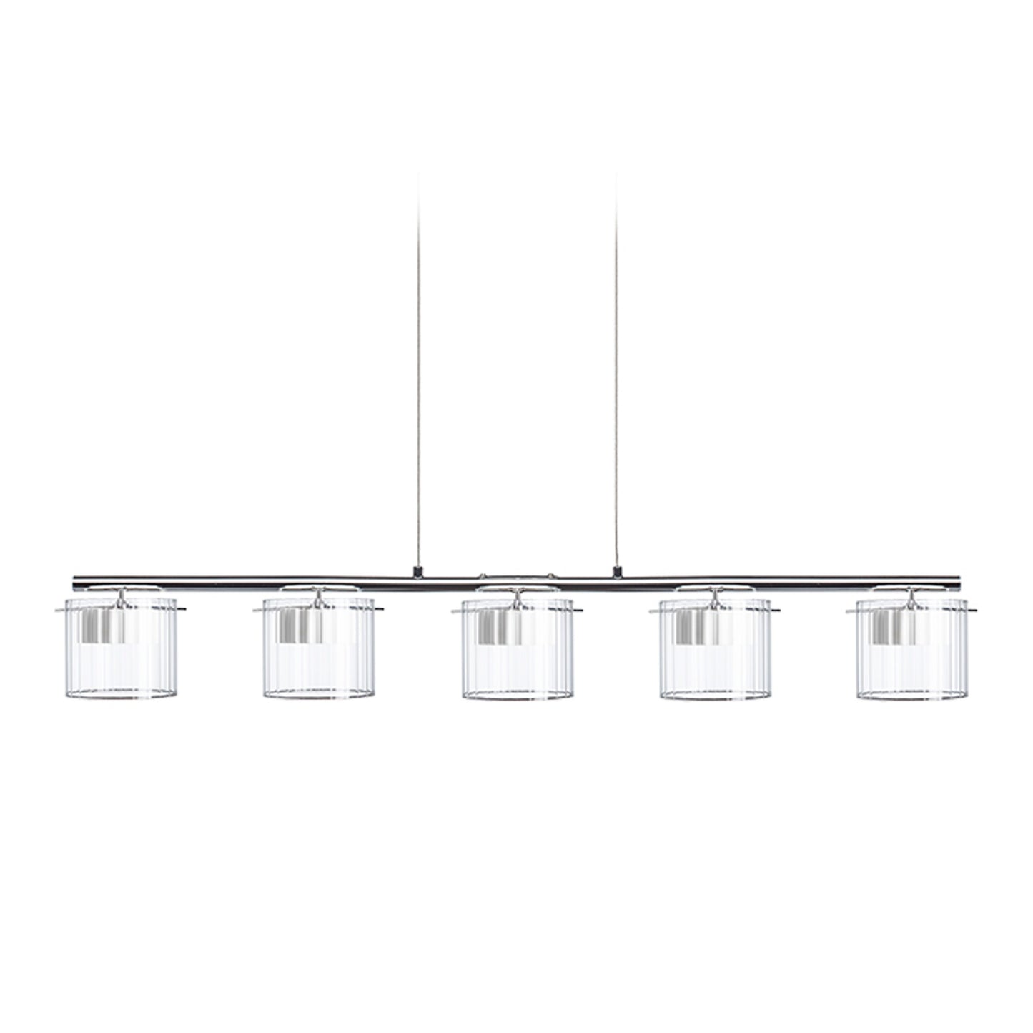 RENDL pendant lamp ESTRA V pendant white clear glass 230V LED 5x5W  3000K R11678 3