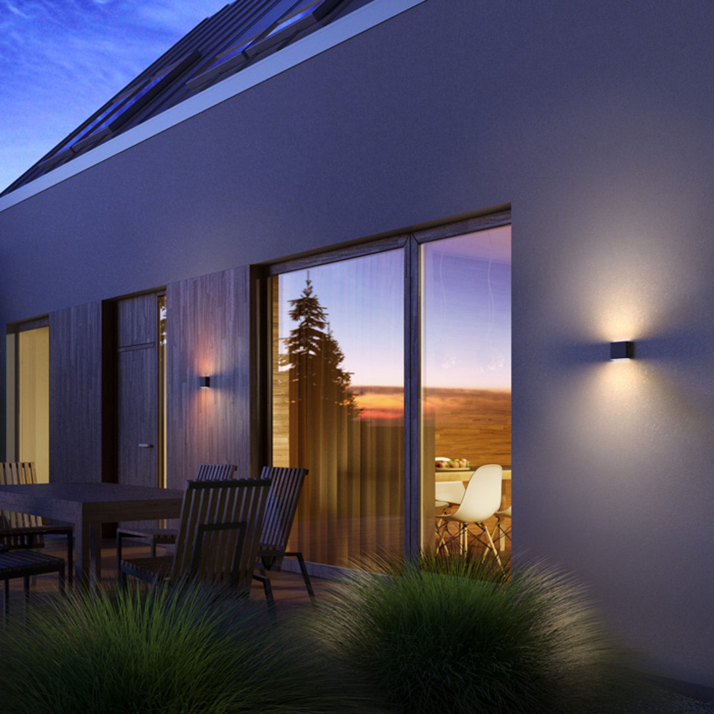RENDL outdoor lamp CHOIX 114 wall anthracite grey  230V LED 2x3W IP54  3000K R12012 3