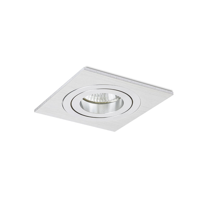 RENDL recessed light PASADENA GU10 SQ I recessed  brushed aluminum 230V LED GU10 7W R12709 2
