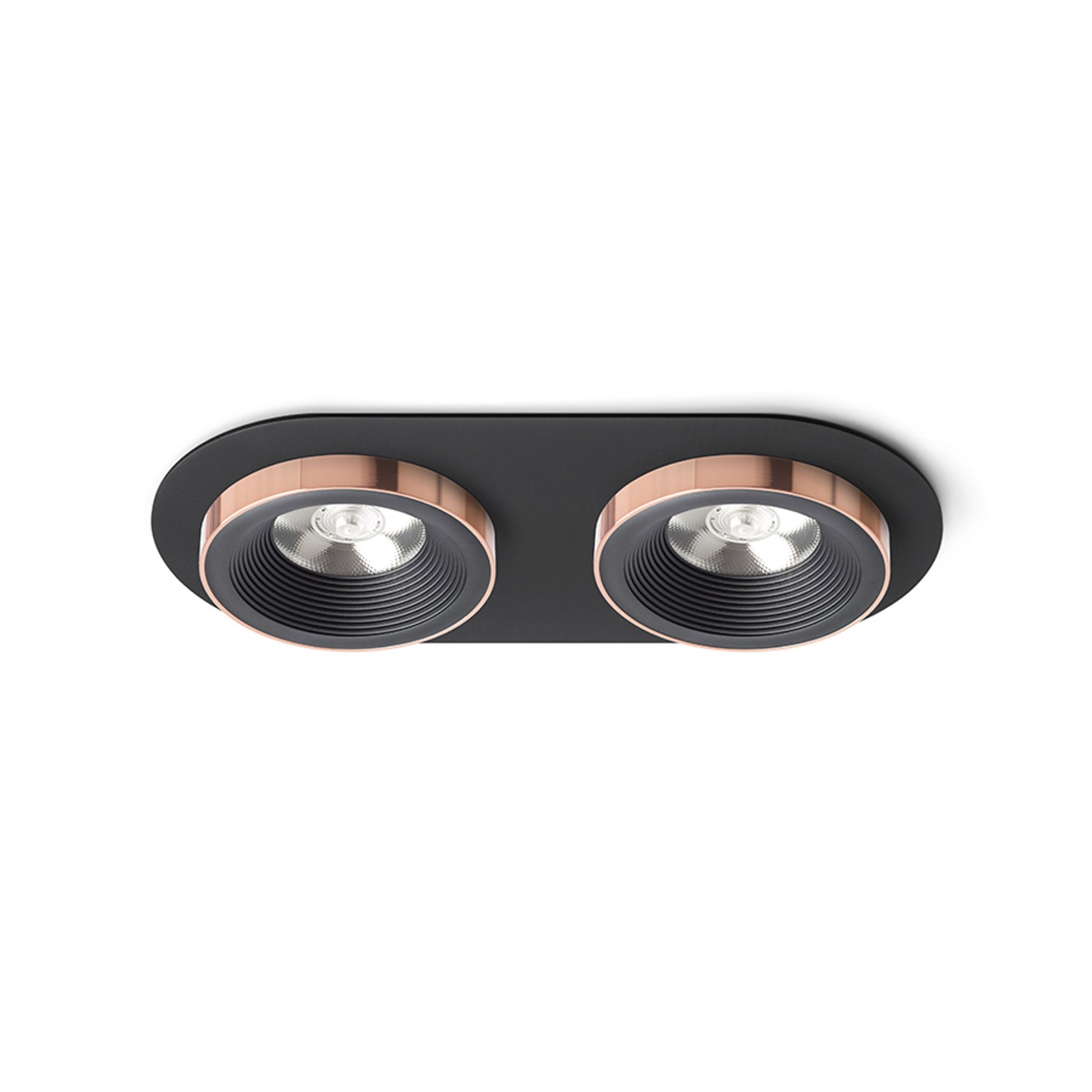 RENDL recessed light SHARM R II recessed black/black copper 230V LED 2x10W 24° 3000K R13244 1