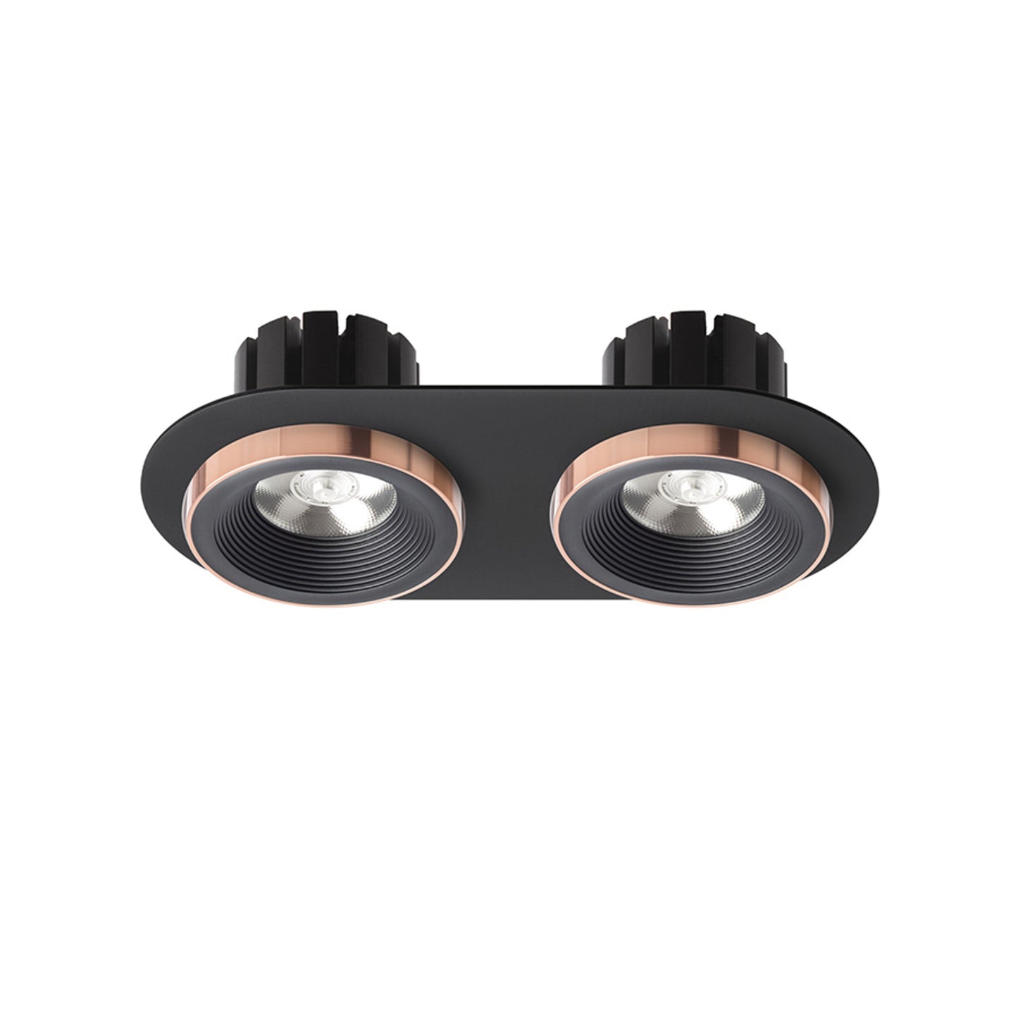 RENDL recessed light SHARM R II recessed black/black copper 230V LED 2x10W 24° 3000K R13244 2