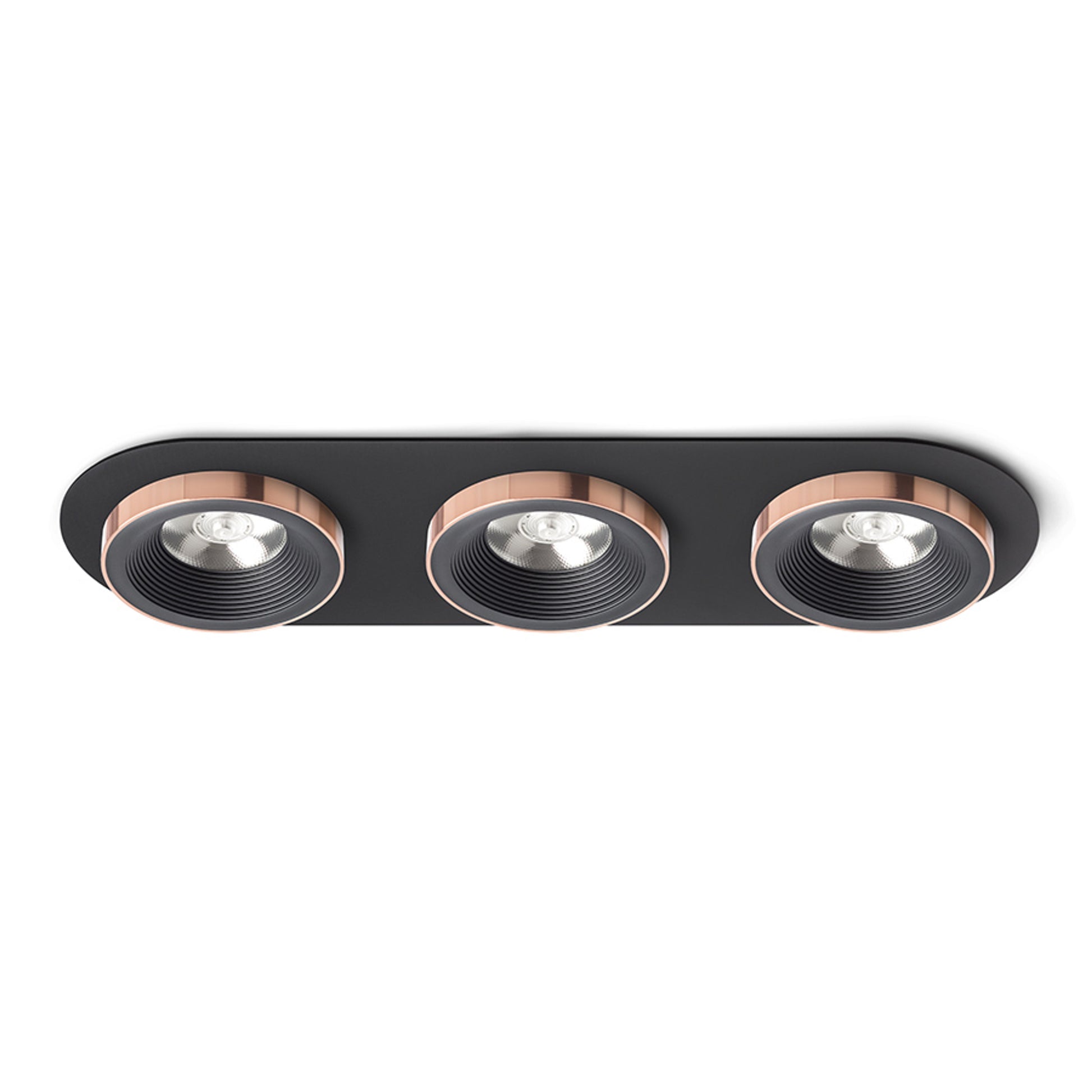 RENDL recessed light SHARM R III recessed black/black copper 230V LED 3x10W 24° 3000K R13249 1