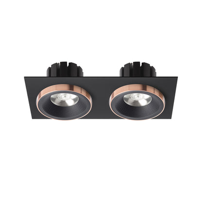 RENDL recessed light SHARM SQ II recessed black/black copper 230V LED 2x10W 24° 3000K R13259 2