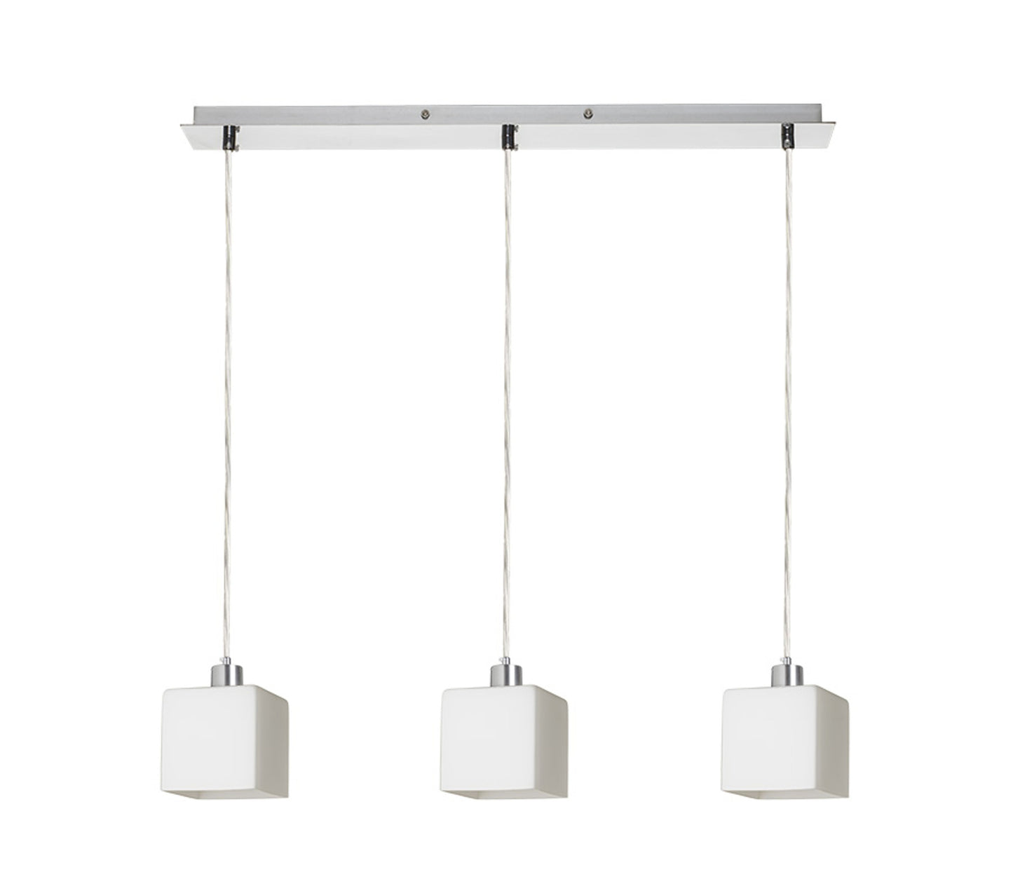 RENDL pendant lamp DADOS III 60 pendant  opal-colored glass/chrome 230V LED E27 3x11W R14020 1