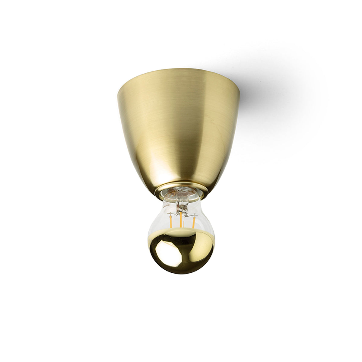 RENDL surface mounted lamp REACH ceiling brushed brass 230V LED E27 11W R14385 5